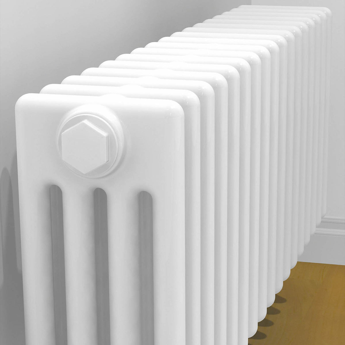 Acova 4 Column Radiator White Steel Horizontal 3145BTU Traditional H30xW104.2cm - Image 4