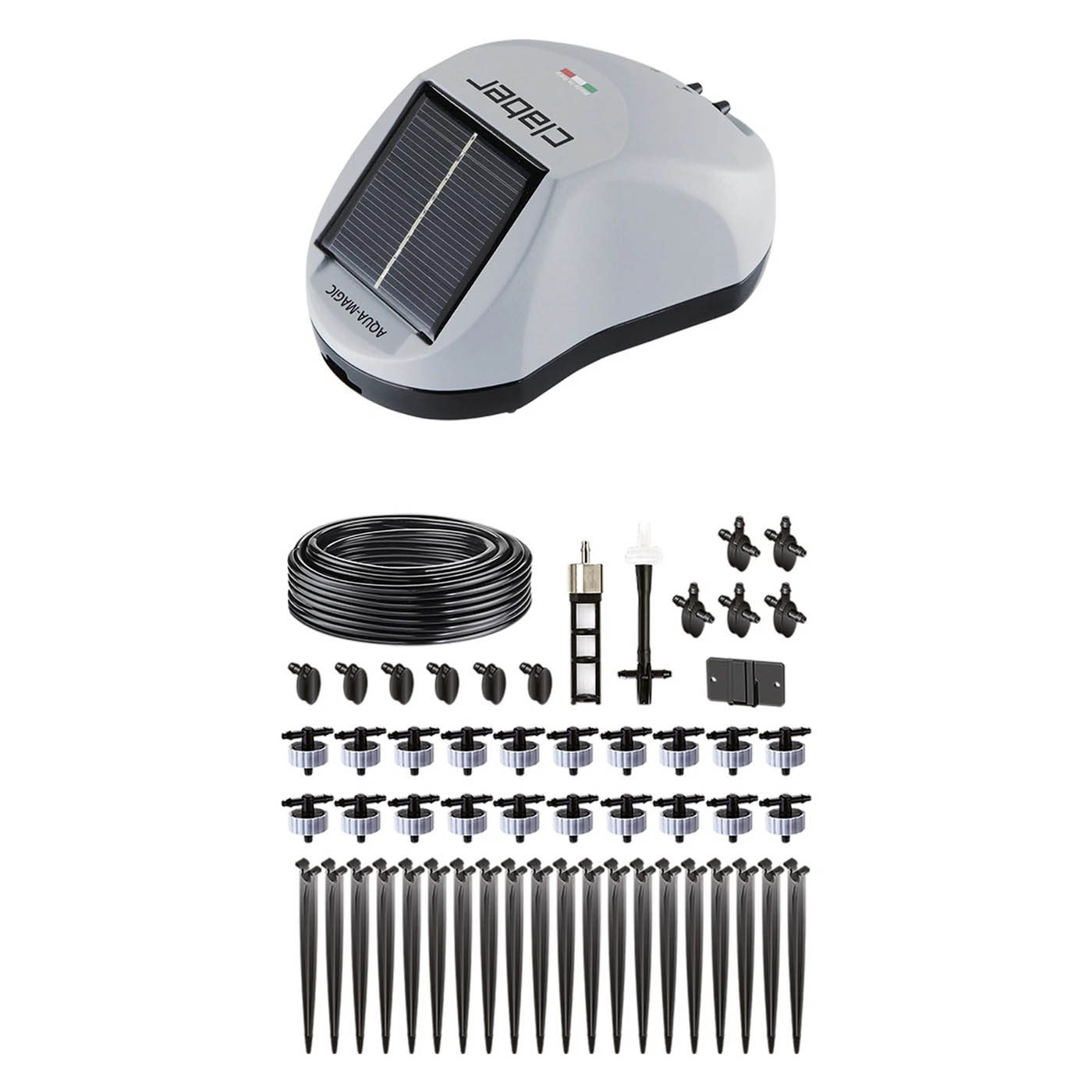 Claber Drip Water Irrigation Kit Aqua Magic Solar Powered Garden Plant Watering - Image 1
