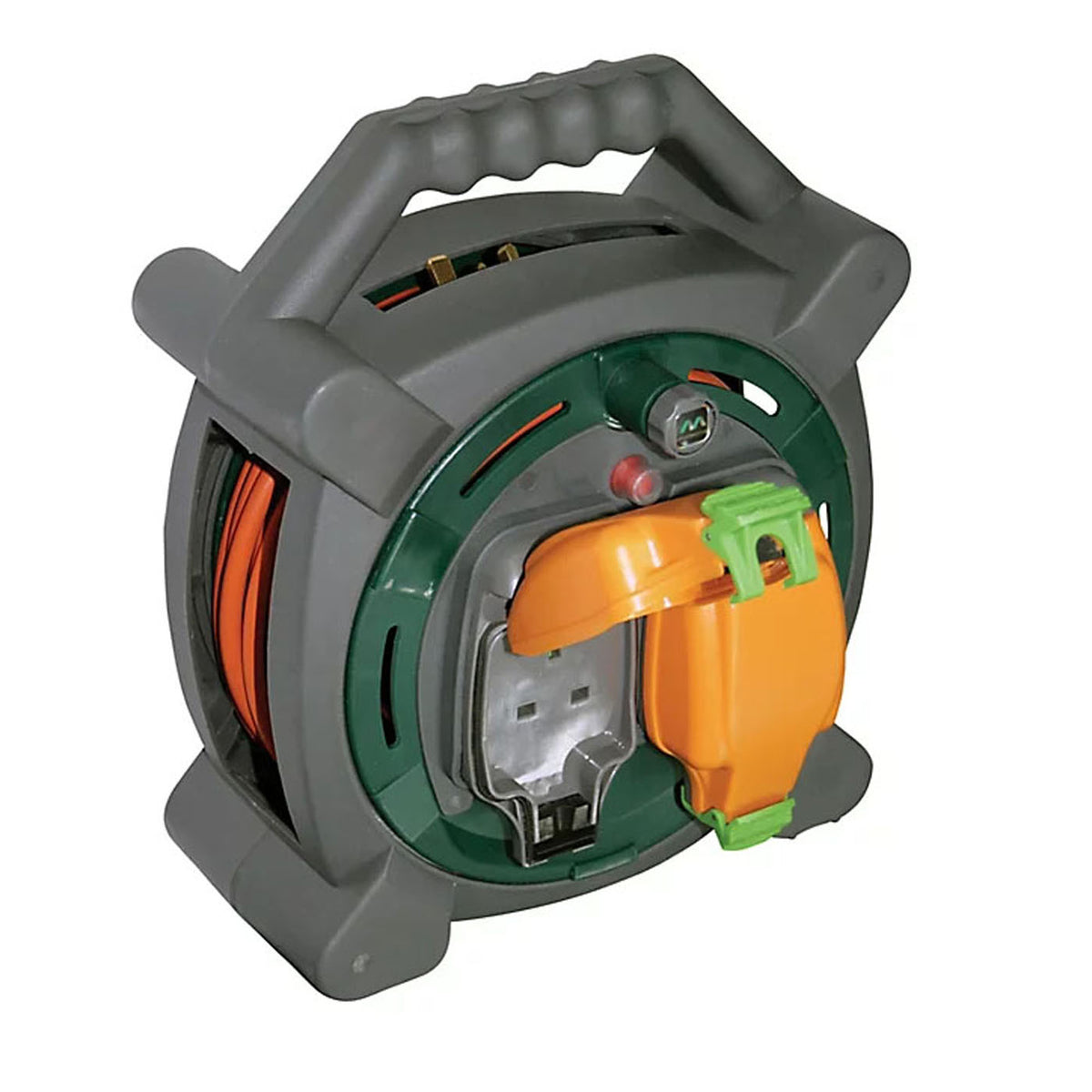 Masterplug Cable Reel Extension Lead 2 Socket Outdoor IP54 13A 20m 240V - Image 1