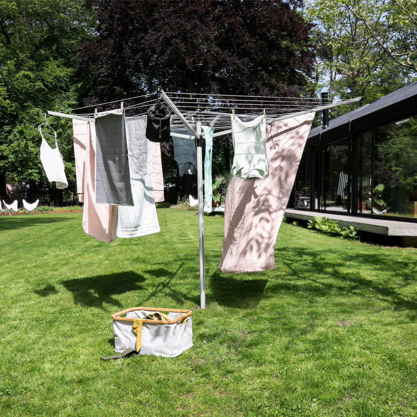 Brabantia Rotary Airer Silver Effect Outdoor Hanging Washing Line Stand 60m - Image 2