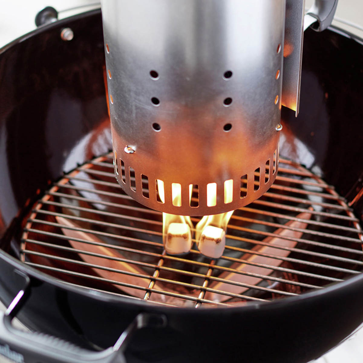 Weber Chimney Starter Set Steel Quick BBQ Grill Charcoal Burner Coal Lighter - Image 2