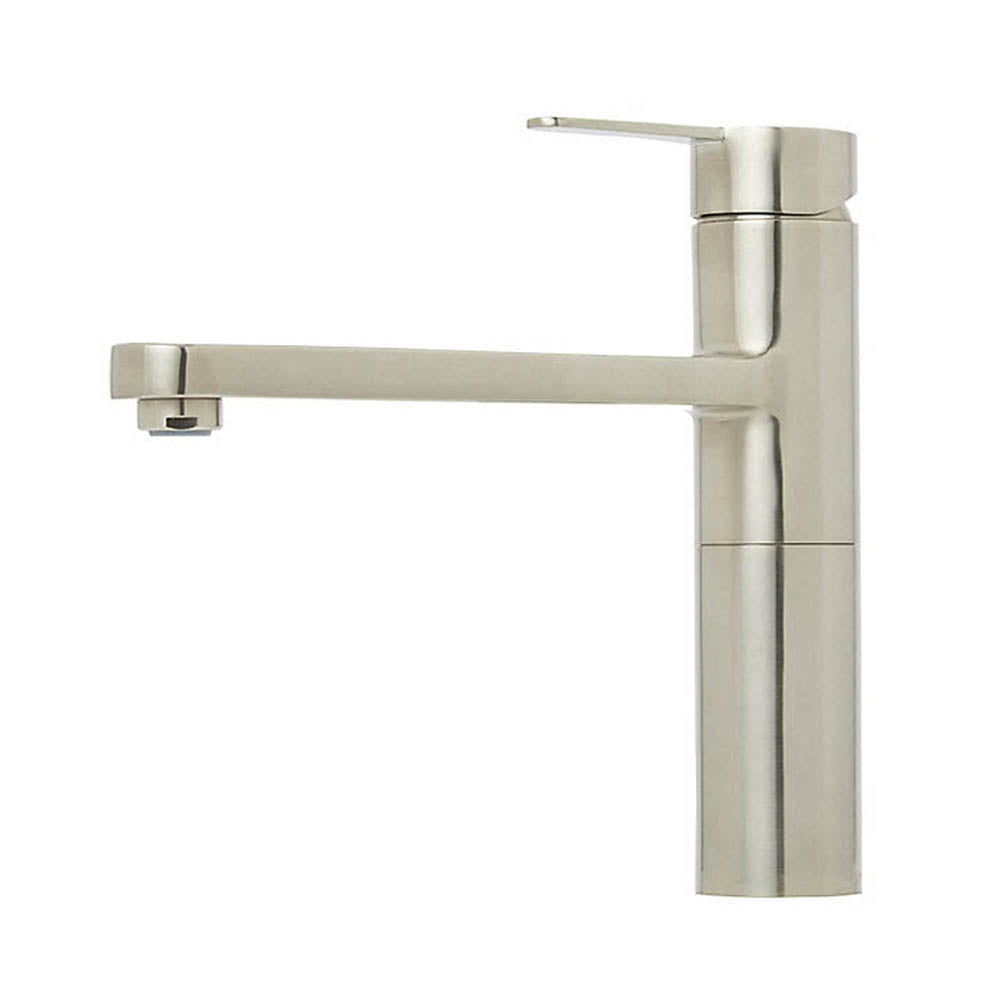 Cooke & Lewis Kitchen Sink Tap Mixer Single Lever Nickel Effect Swivel Spout - Image 1