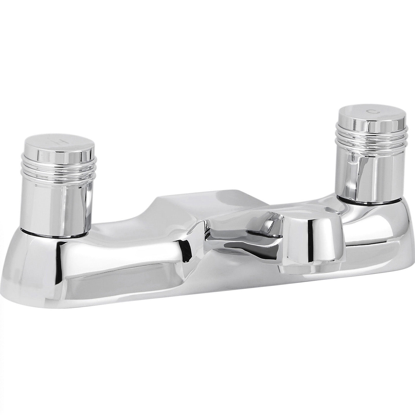 Bath Filler Tap Mixer Chrome Dual Lever Ceramic Cartridge Bathroom Faucet - Image 4