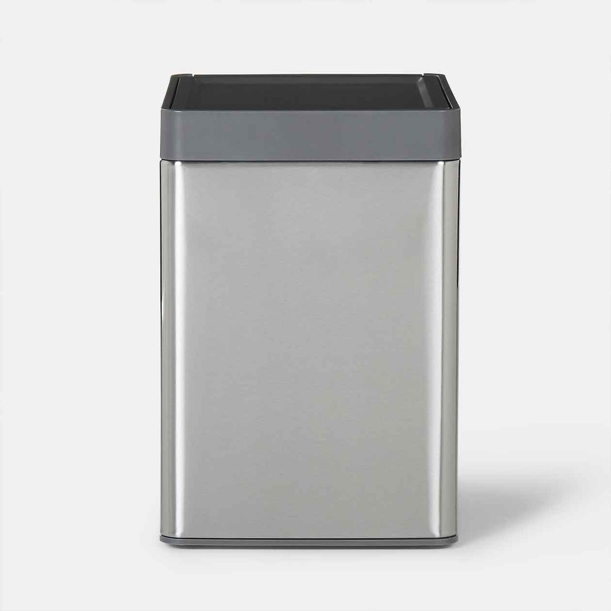 GoodHome Kitchen Bin Kora Brushed Anthracite Metal & Plastic Freestanding 15L - Image 1