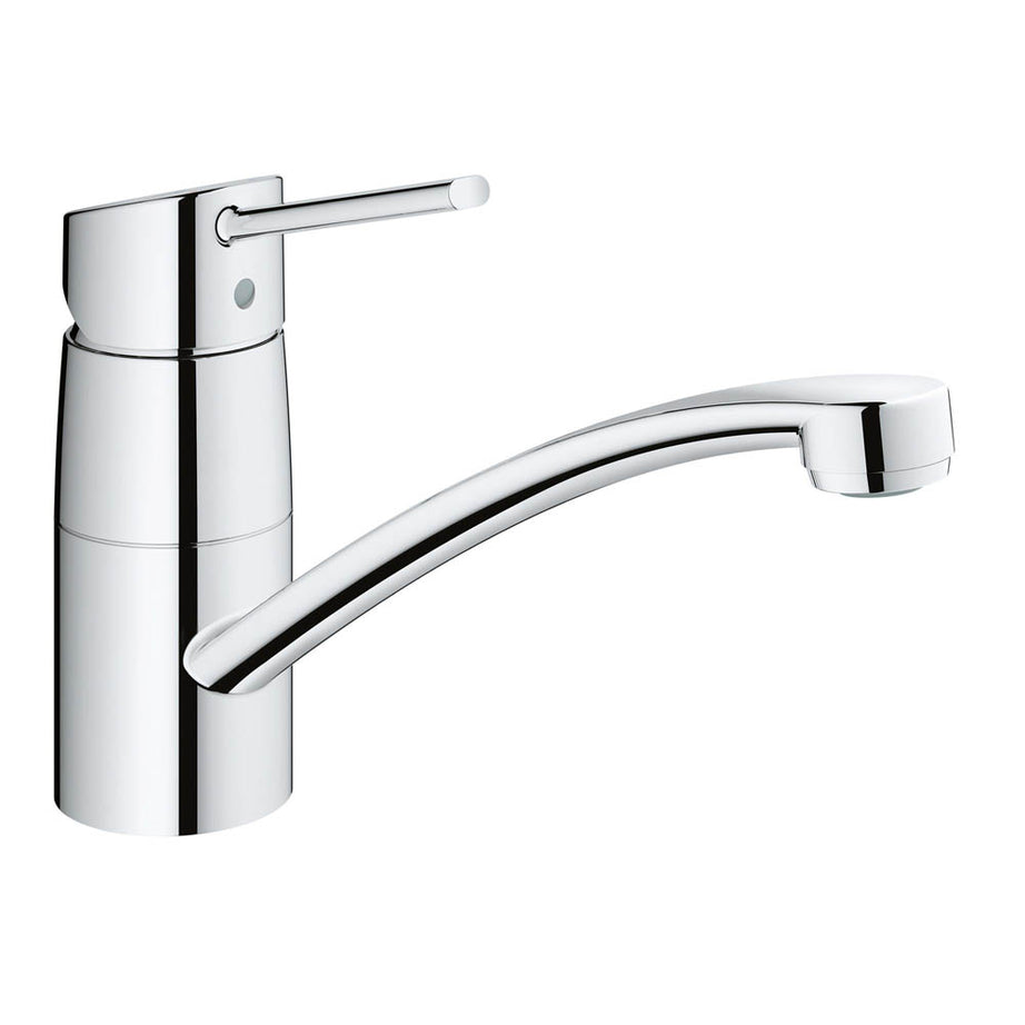 Kitchen Tap Mixer Chrome Single Lever Swivel Spout Ergonomic Modern Faucet - Image 1