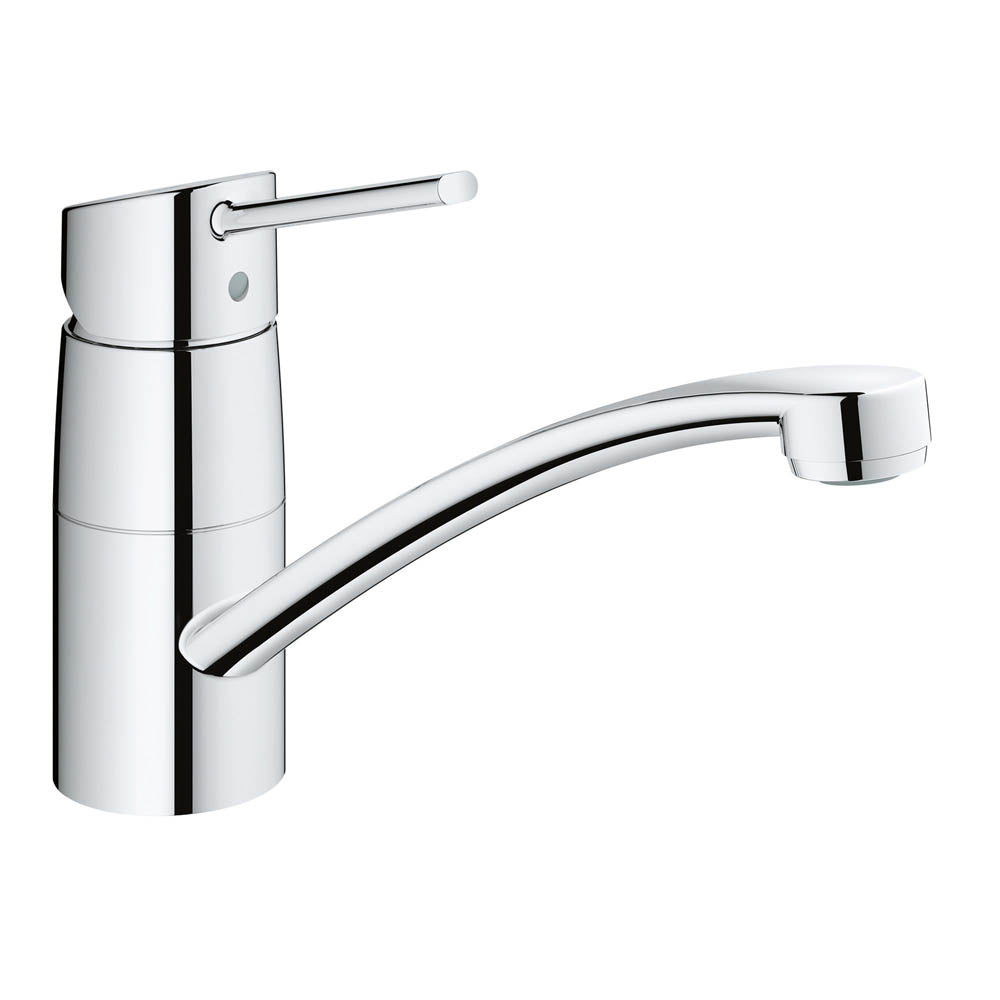Kitchen Tap Mixer Chrome Single Lever Swivel Spout Ergonomic Modern Faucet - Image 1