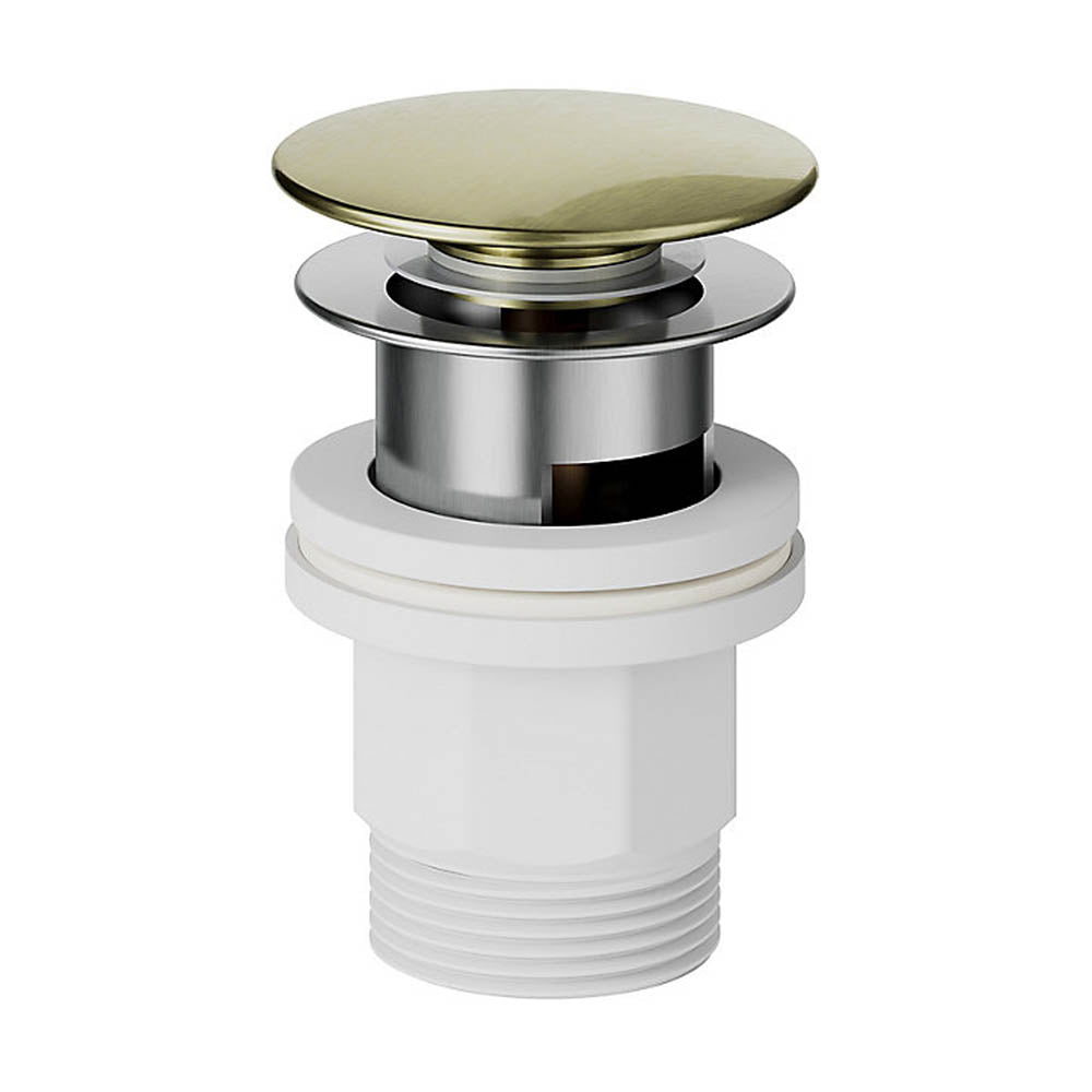 Bathroom Basin Tap Mono Mixer Tall Round Antique Brass Single Lever Waste - Image 2