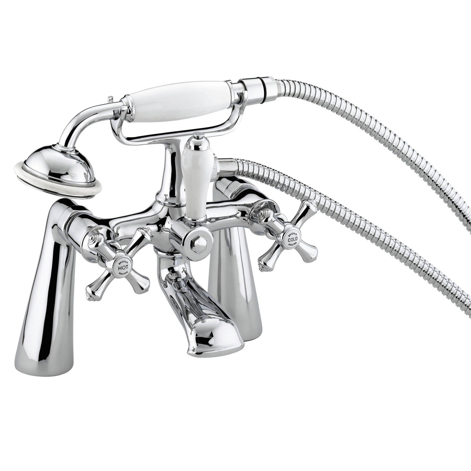 Bristan Bath Filler Mixer Shower Tap Chrome Dual Lever Cross Head Bathroom - Image 1
