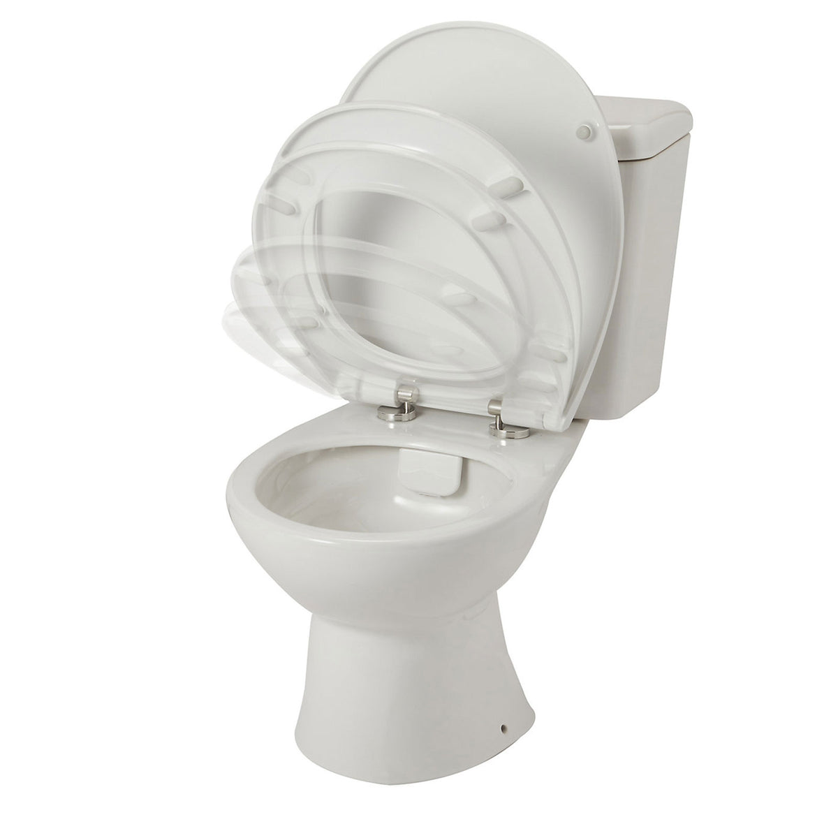 GoodHome Winam Rimless Close Coupled Toilet Dual Flush Soft Close Seat White - Image 1