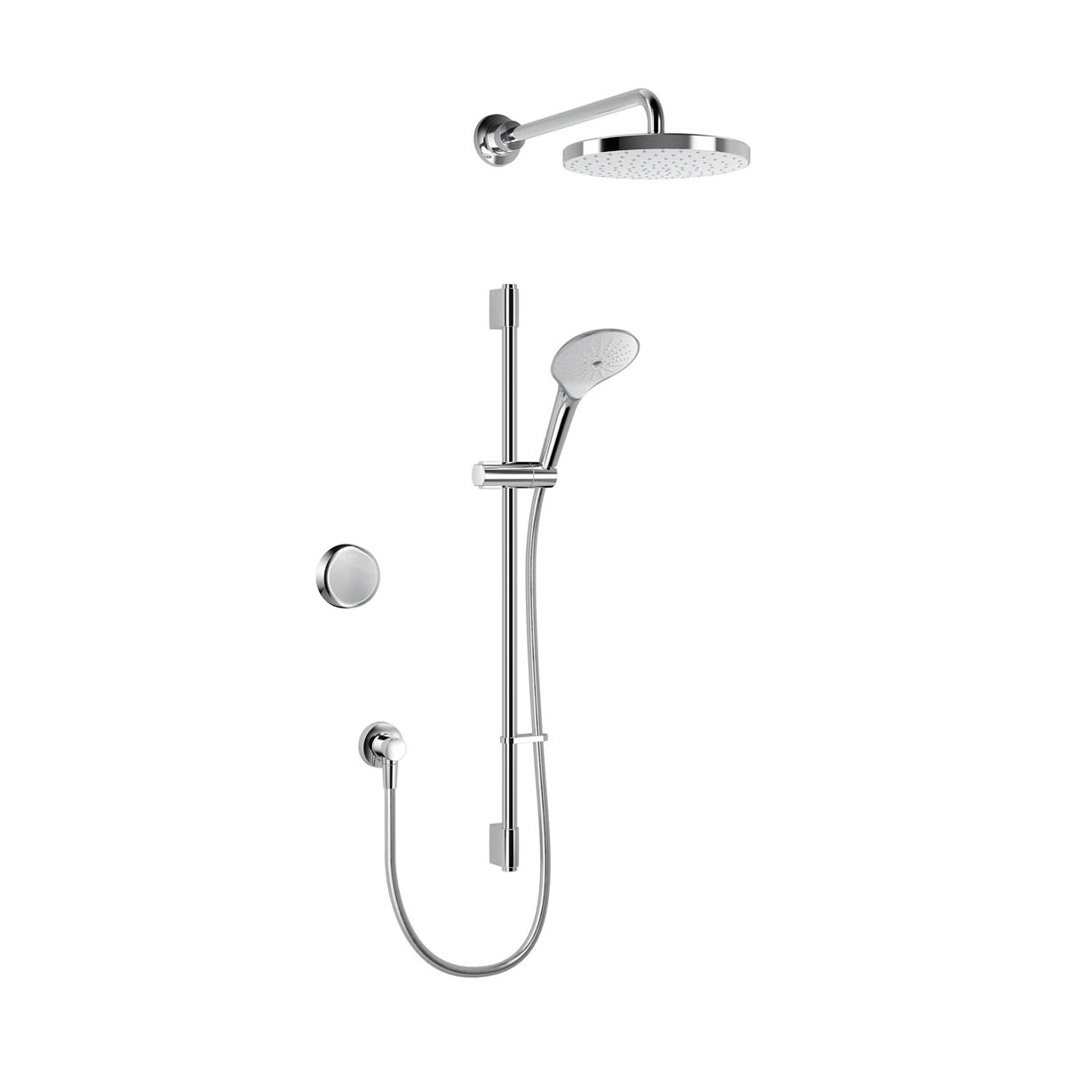 Mira Bathroom Mixer Shower Digital Concealed Chrome 4 Spray Pattern Twin Head - Image 1