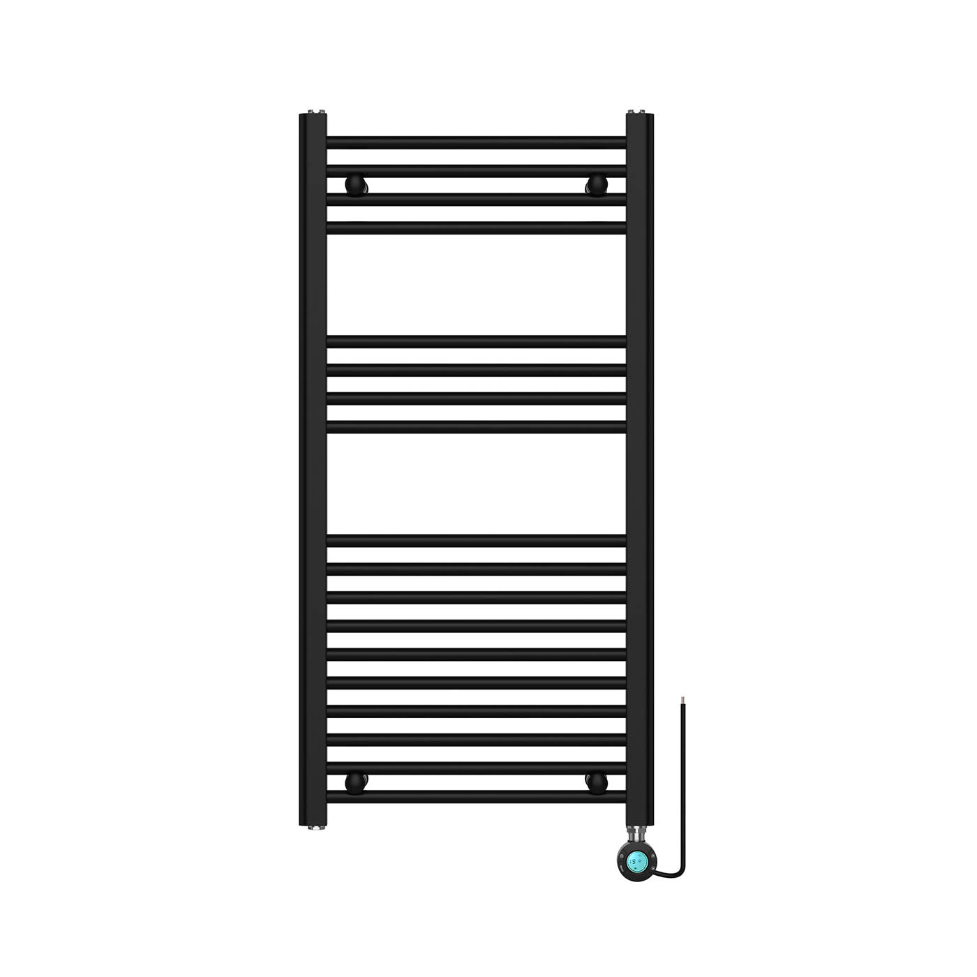 Flomasta Galene Black Electric Flat Towel warmer (W)500mm x (H)1000mm - Image 3