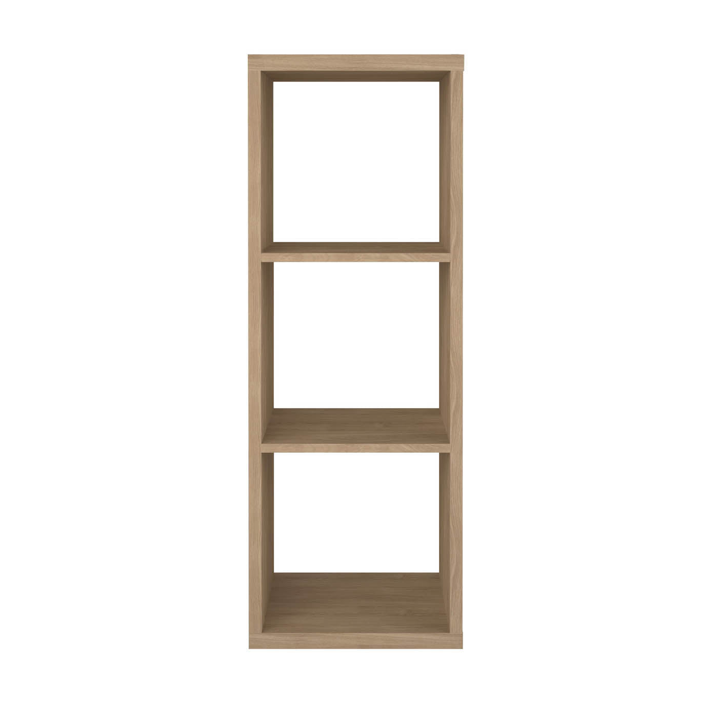 Bookshelf Storage Unit 3 Tier Natural Oak Effect Rectangular (H)1080mm (W)389mm - Image 2