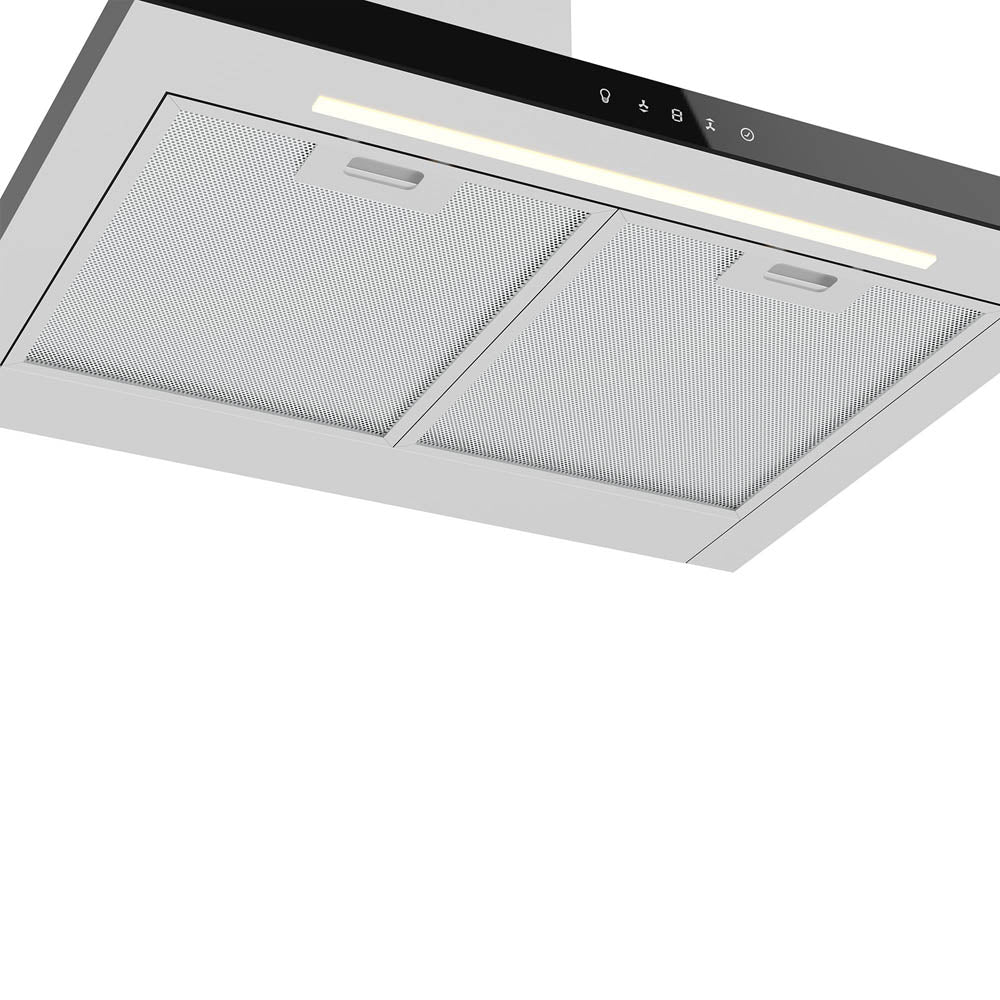 Cooker Hood Chimney Glass Stainless Steel Extractor Fan Timer Kitchen (W)59.8cm - Image 4