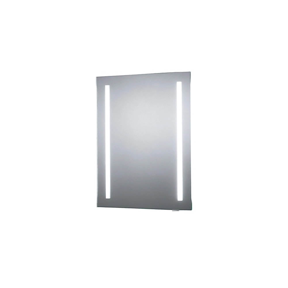 Bathroom Mirror Illuminated Rectangular Frameless Battery Operated H650 W500mm - Image 1