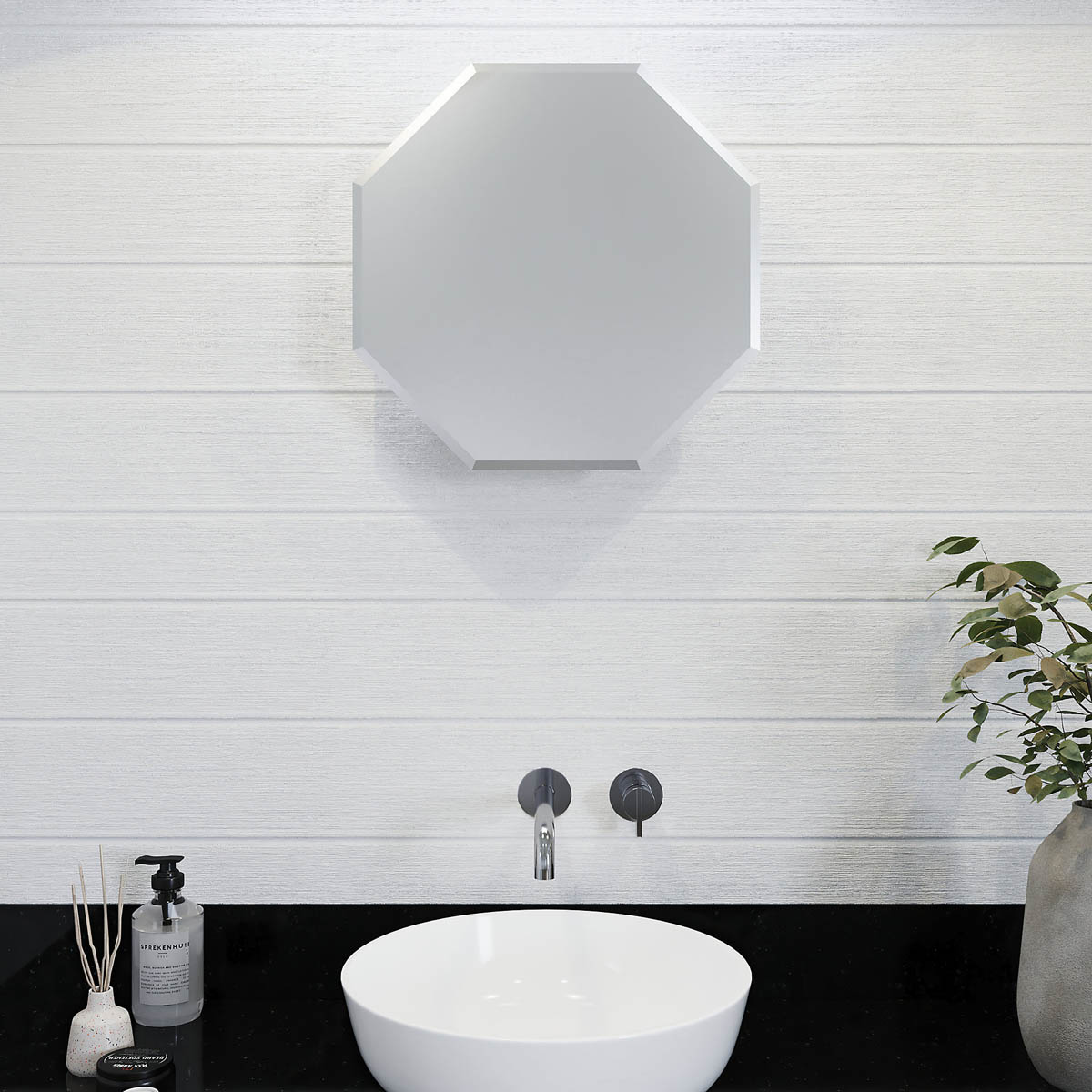 Croydex Bathroom Cabinet Wall Mounted Mirrored Single Door (H)500(W)500(D)11cm - Image 5
