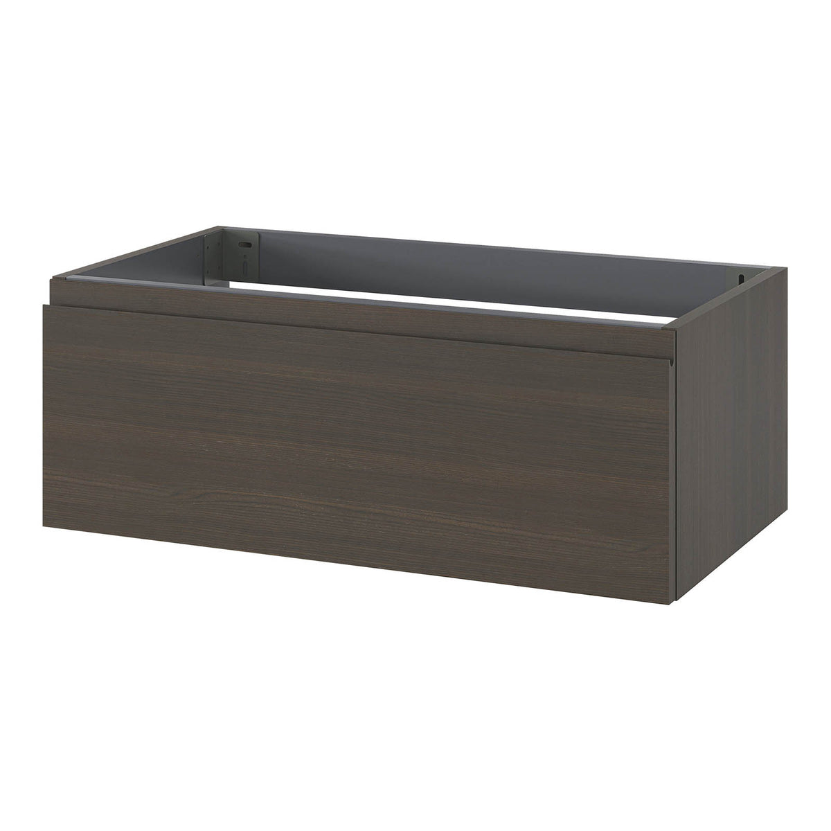 Bathroom Cabinet Kentia Walnut Veneer Wall Mounted Storage Vanity Unit Furniture - Image 1
