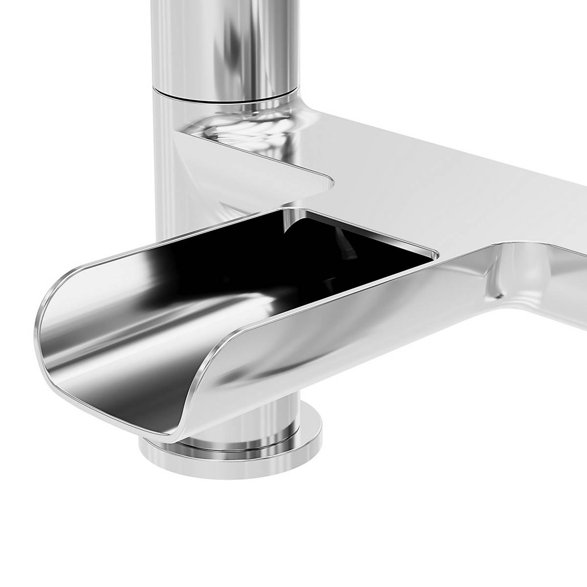 Bath Filler Tap Mixer Chrome Waterfall Double Lever Modern Bathroom Faucet - Image 6