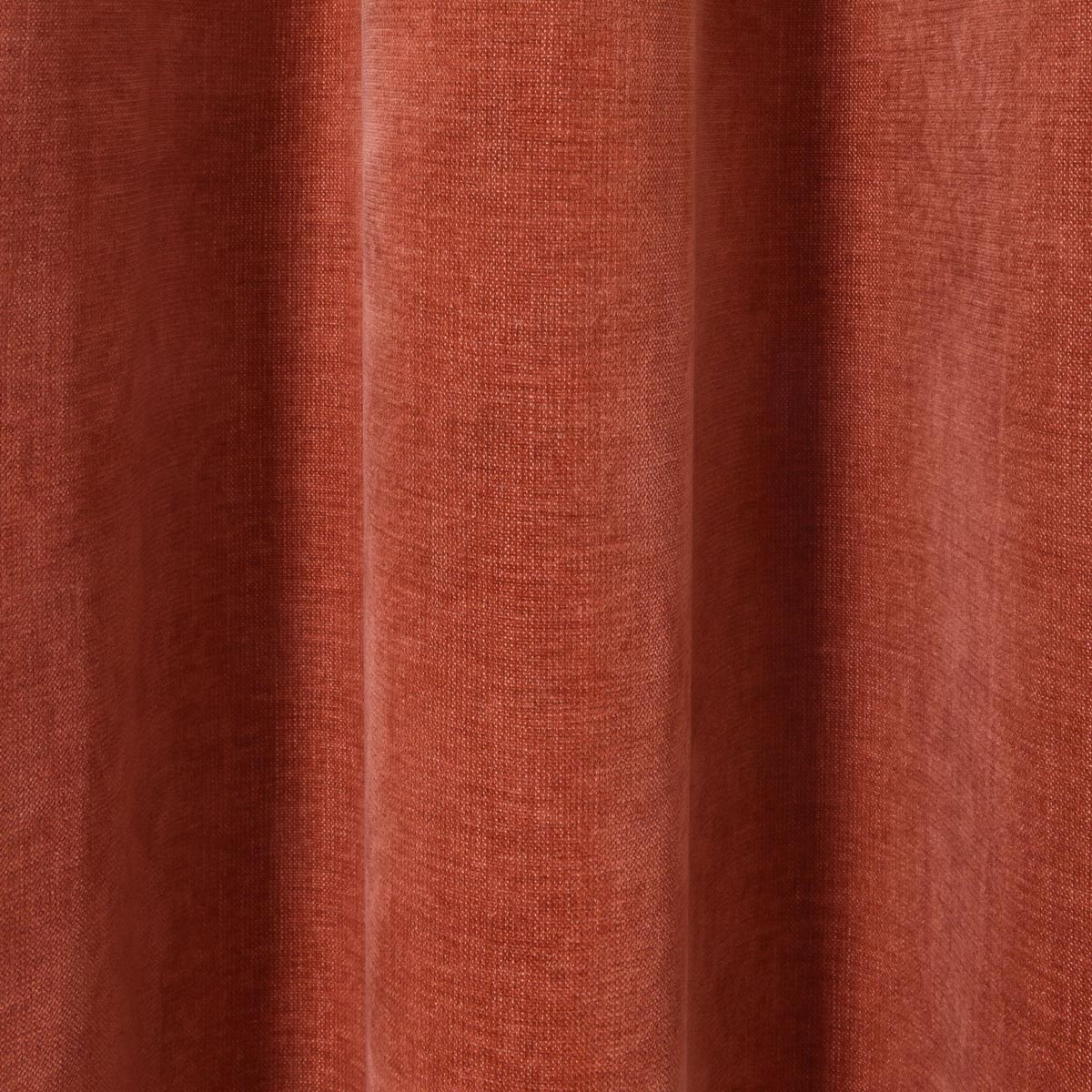 Eyelet Curtain Pair Red Terracotta Plain Woven Lined Bay Window (W)167 (L)183cm - Image 7