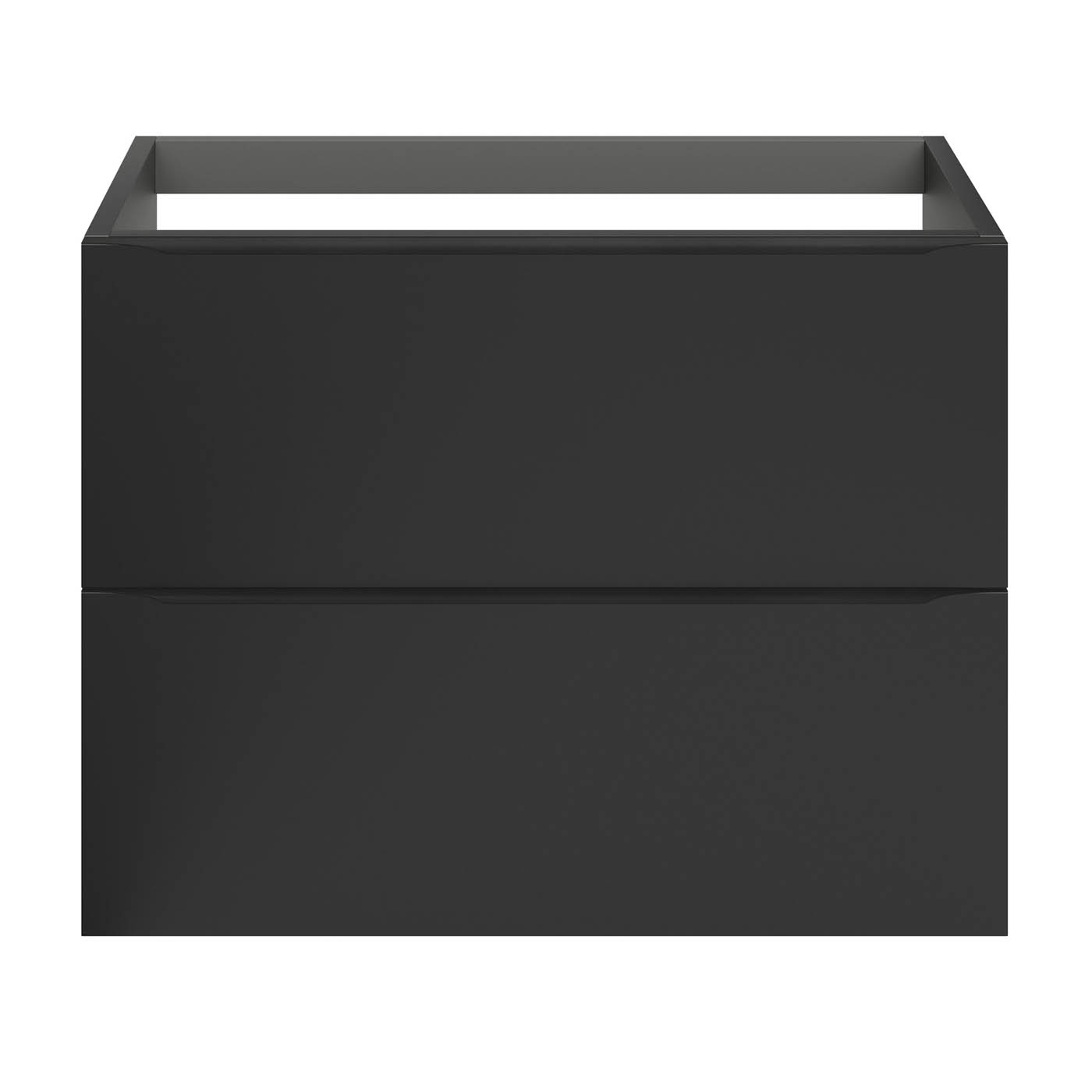 Imandra Bathroom Cabinet Under Sink Matt Black Wall-Mounted (H)600mm (W)800mm - Image 4