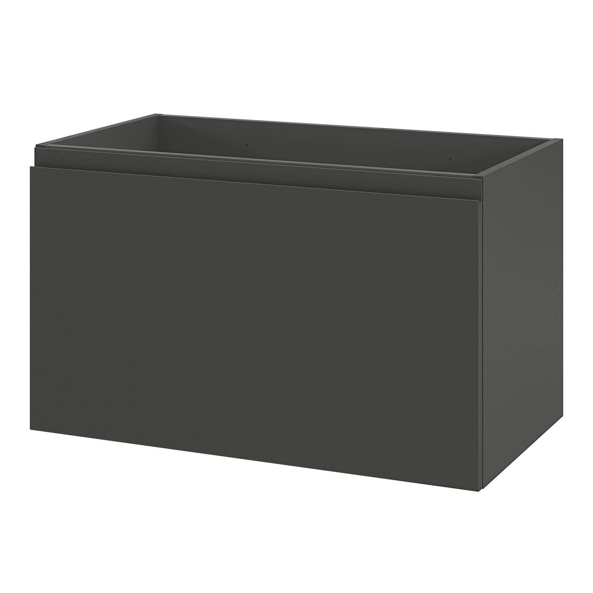 Bathroom Cabinet Levanna Matt Grey Single Wall Mounted Vanity Unit Furniture - Image 1