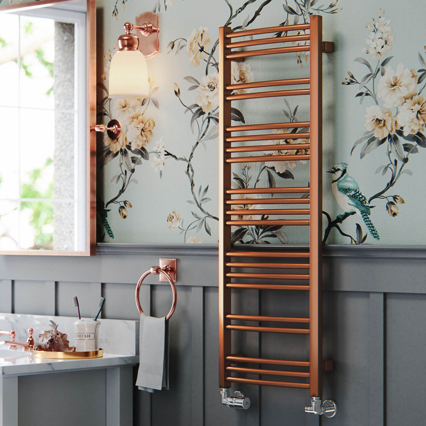 Terma Towel Rail Radiator Copper Flat Bathroom Warmer Ladder Modern 114.9x40cm - Image 2