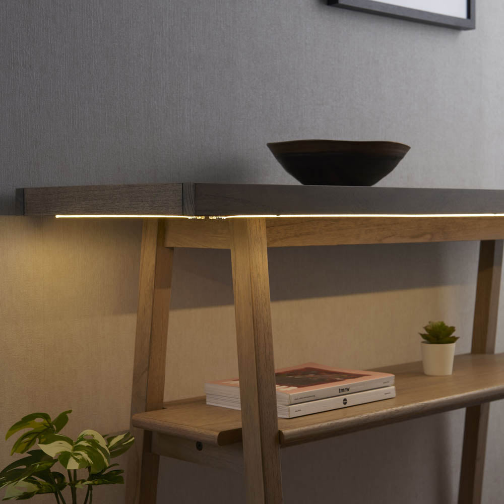 Strip Light LED Warm White Tape Cabinet TV Lamp Dimmable Adjustable Plug In L5m - Image 2