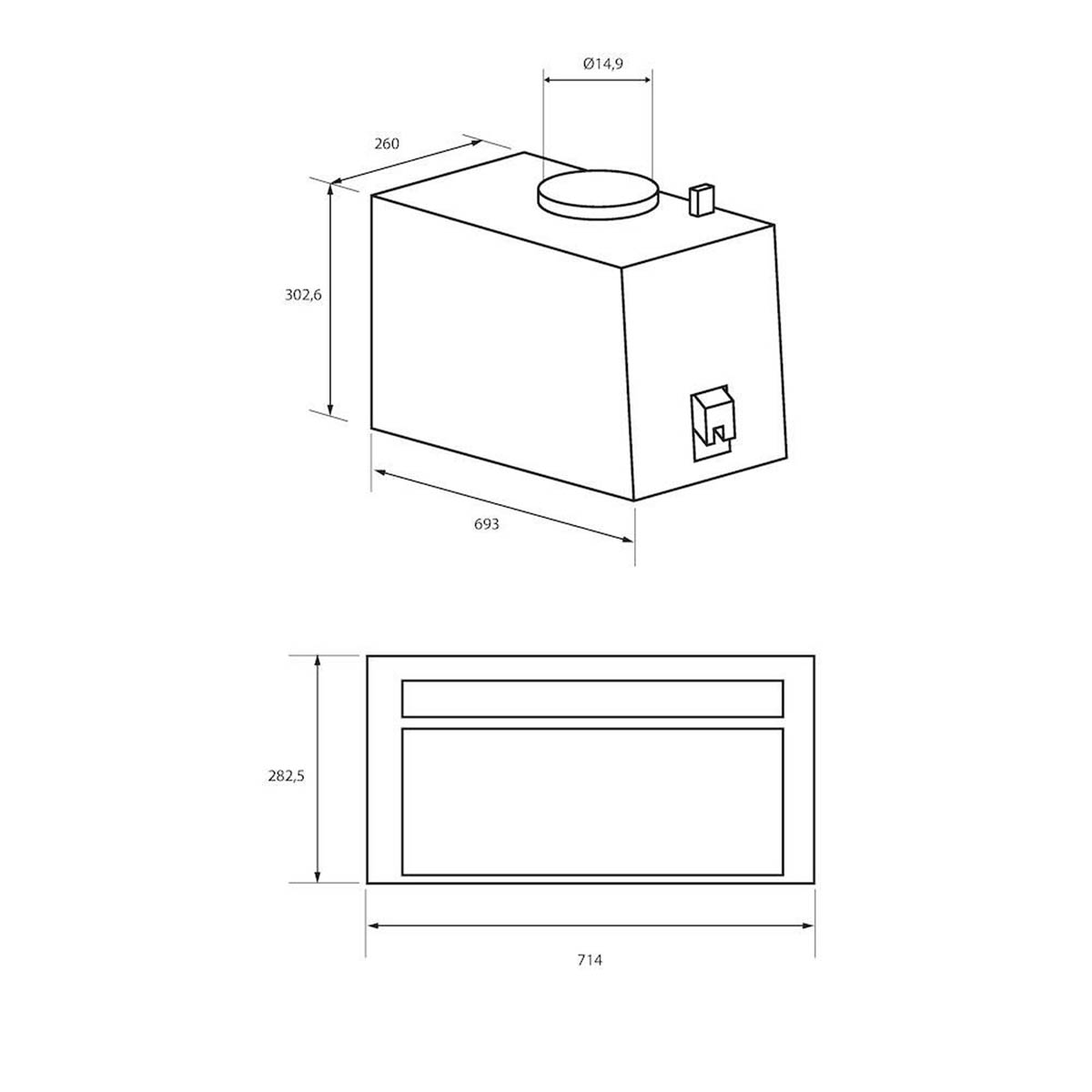 Haier Canopy Cooker Hood HAPY72ES6X Stainless Steel Kitchen Extractor Fan 71.4cm - Image 2