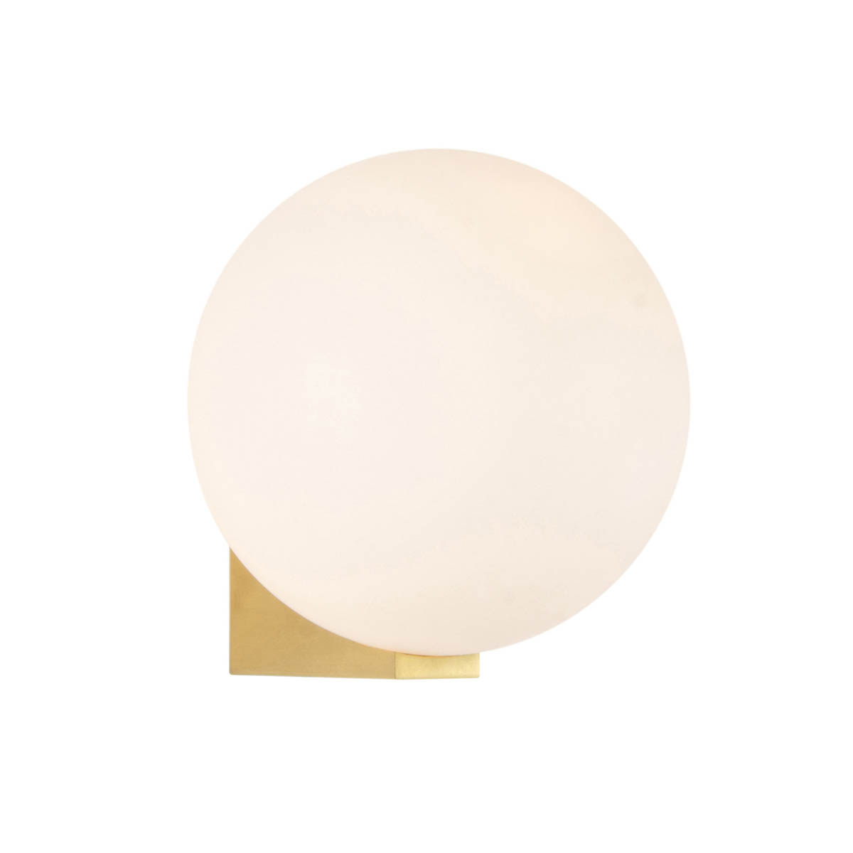 Bathroom Wall Light LED Frosted Glass Metal Globe Satin Brass Contemporary - Image 2