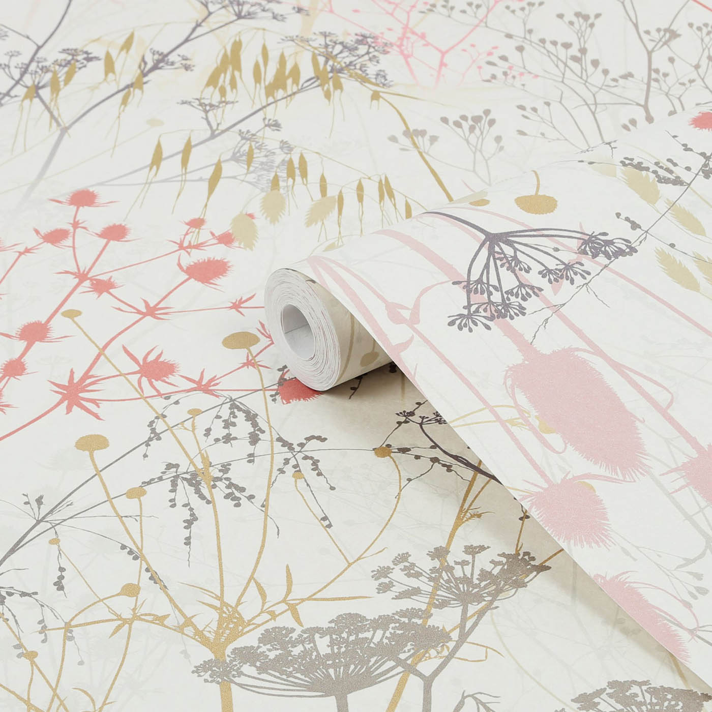 Clarissa Hulse Wallpaper Summer Border Matt Cream Pink Purple Smooth 5.2m² - Image 5