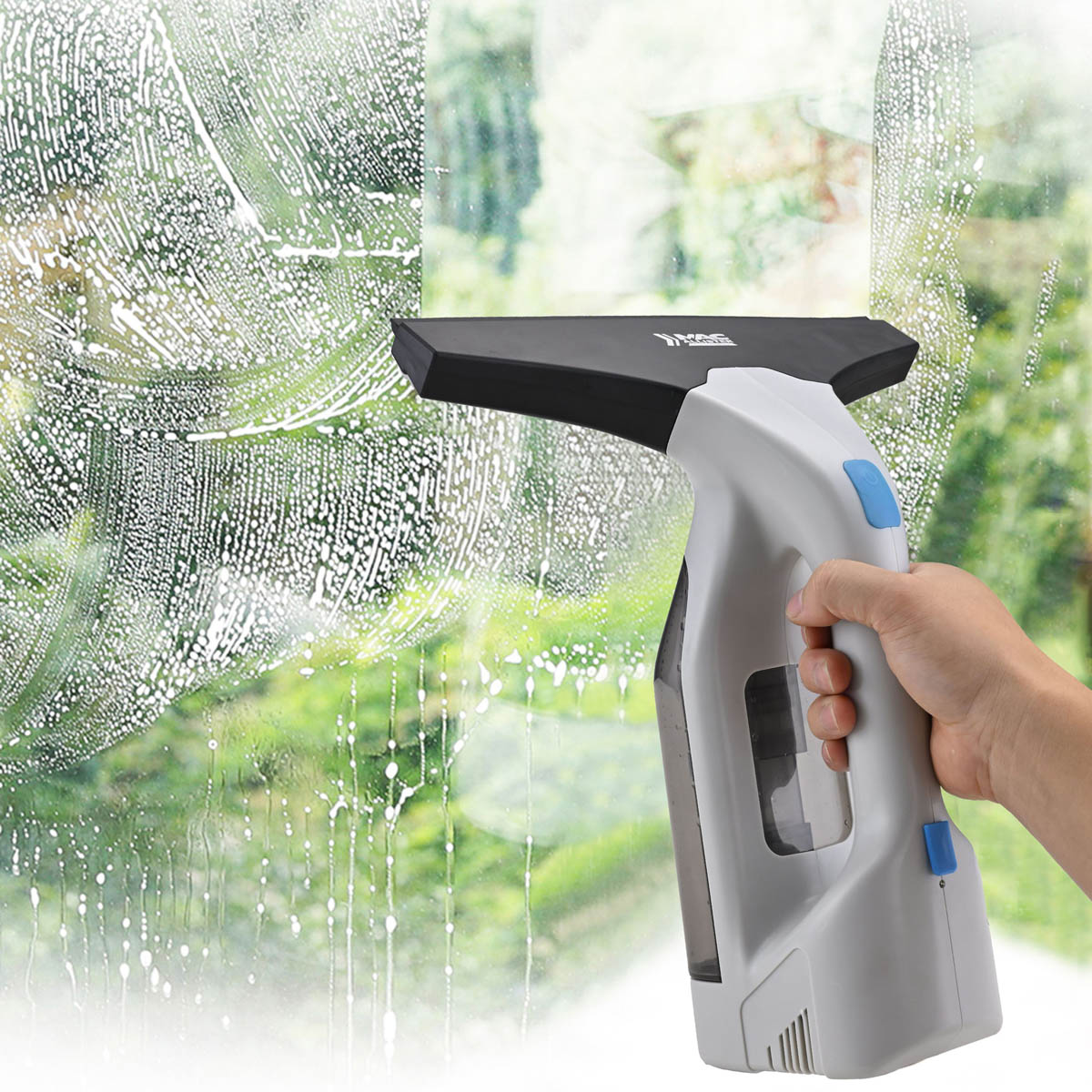 Mac Allister Window Vacuum Cleaner Cordless Plastic White Lightweight Portable - Image 2