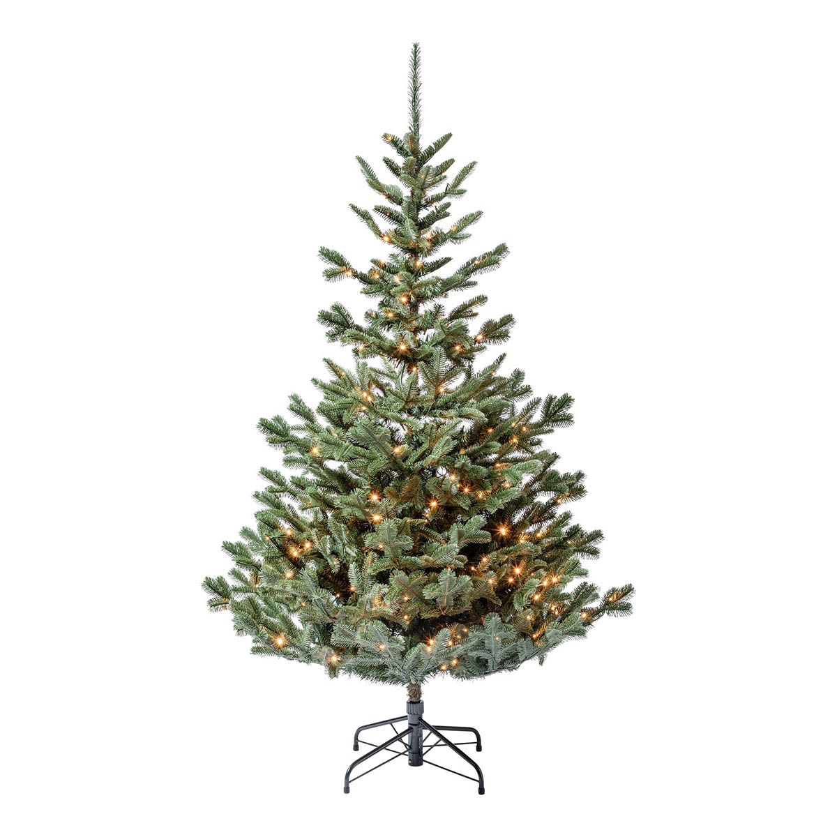 6ft Full Nordmann Warm white LED Hinged Pre-lit Artificial Christmas tree - Green - Image 3