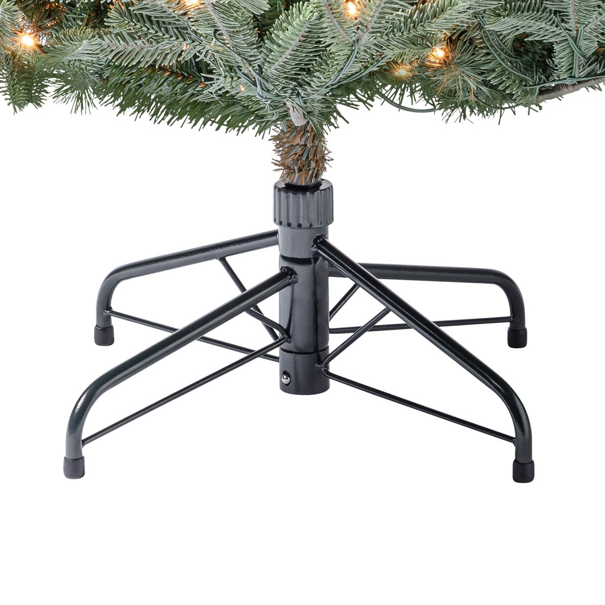 6ft Full Nordmann Warm white LED Hinged Pre-lit Artificial Christmas tree - Green - Image 5