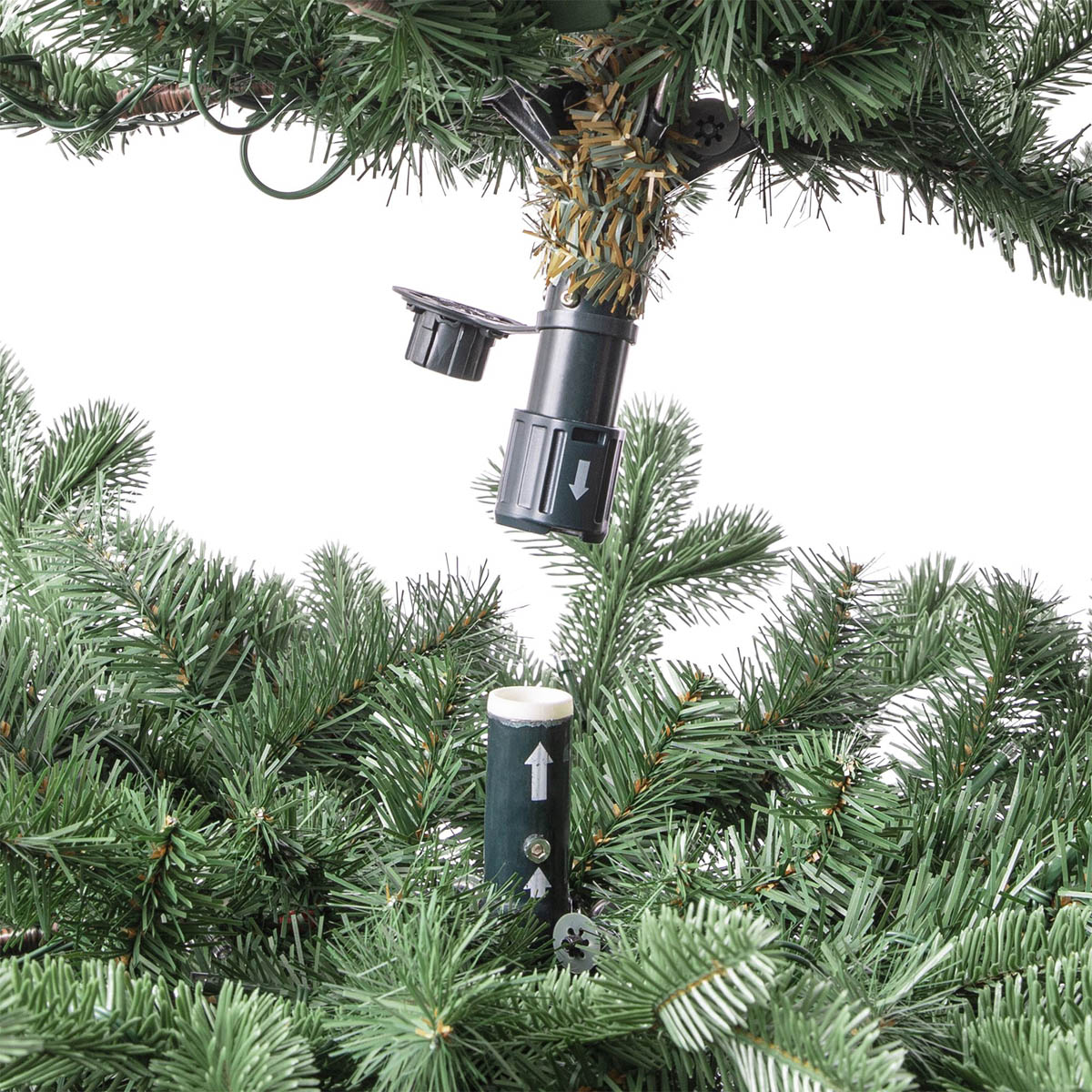 6ft Full Nordmann Warm white LED Hinged Pre-lit Artificial Christmas tree - Green - Image 6