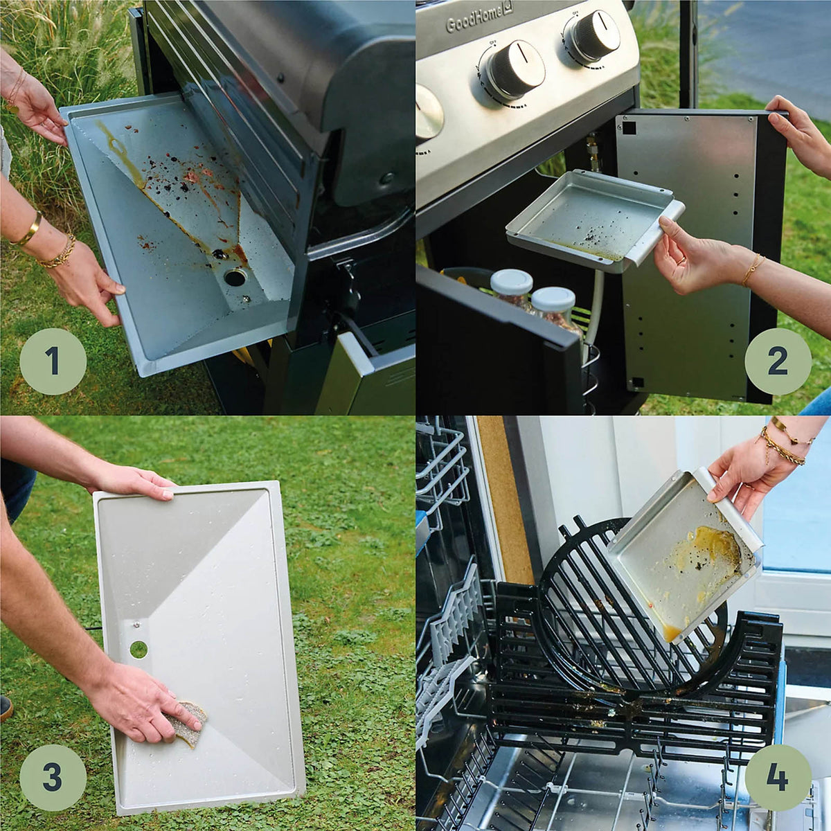GoodHome Attaia Gas BBQ 4 Burner Black Outdoor Barbecue Grill - Image 8