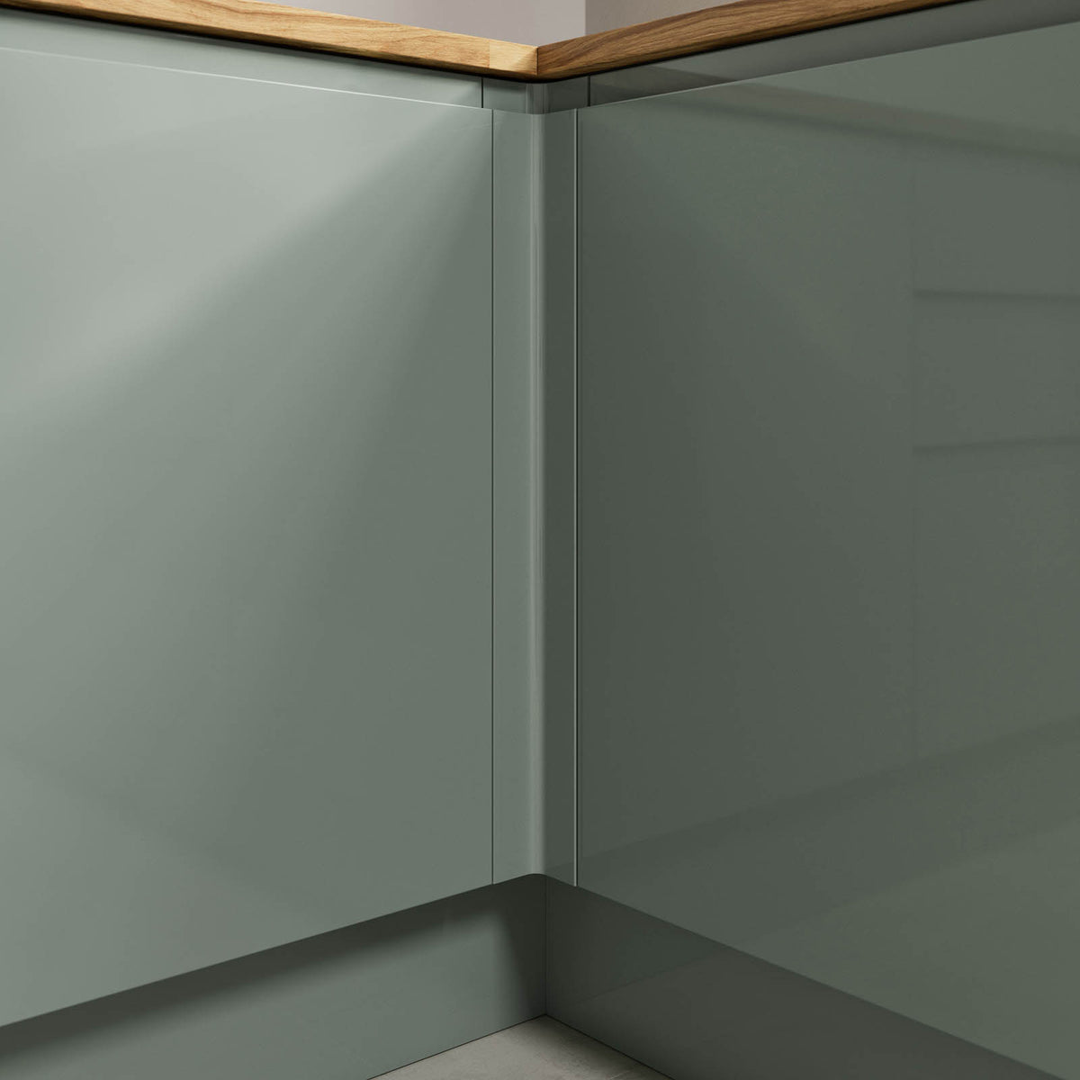 Kitchen Corner Post Gloss Standard MDF Reed Green Modern (W)59mm (H)715mm - Image 2