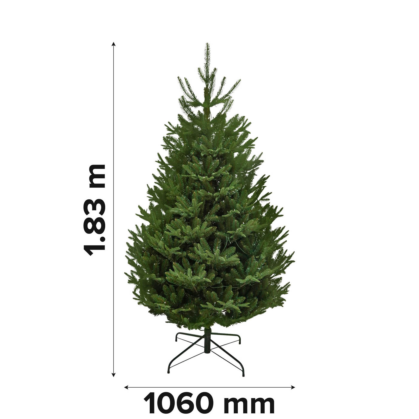 Christmas Tree Green Pre-lit Artificial Full Fraser Fir Warm White Indoor 6ft - Image 4