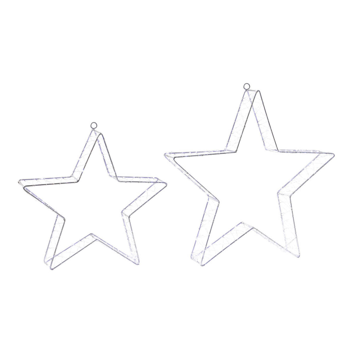 LED Stars Christmas Silhouette Ice And Warm White Timer Indoor Home - Image 7