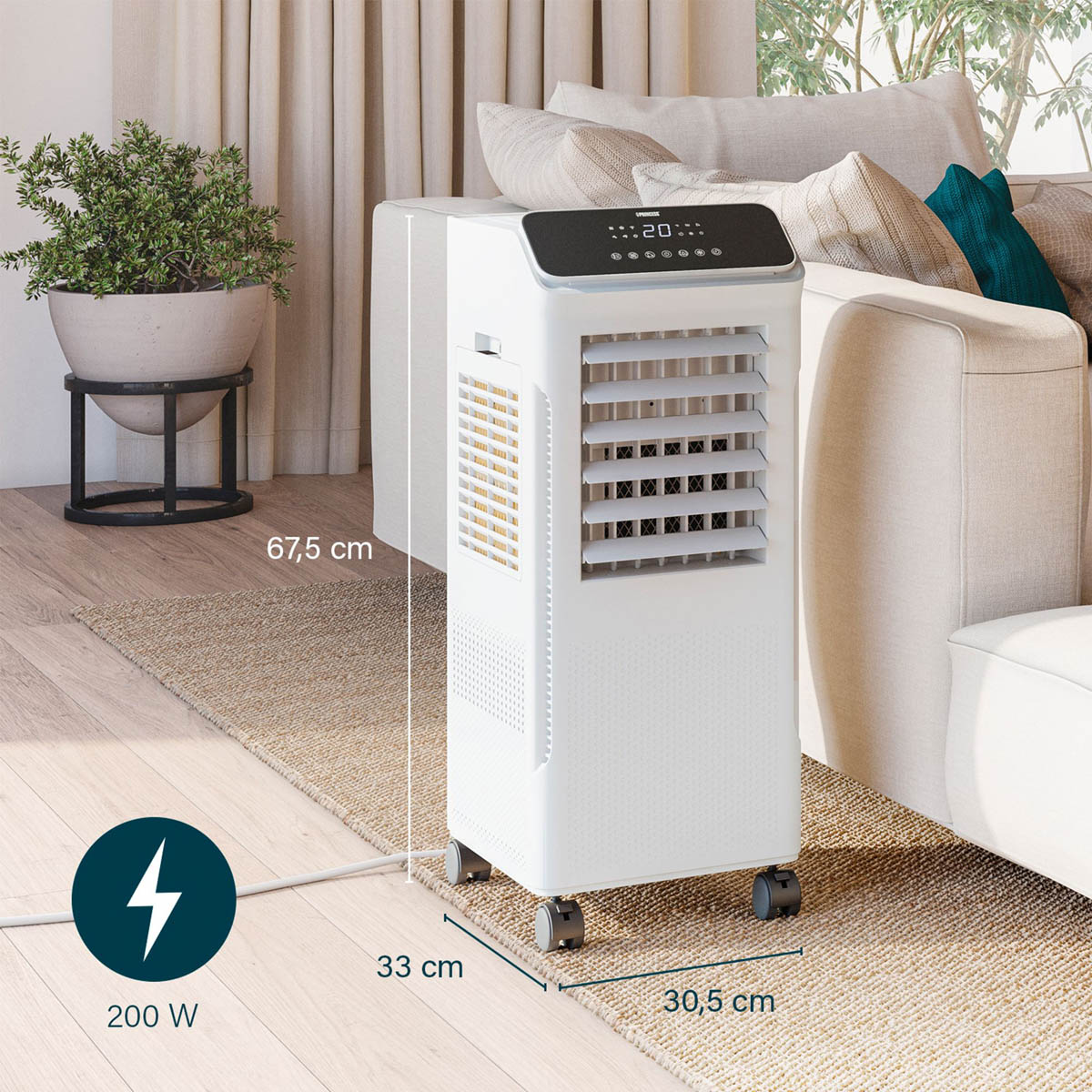 Princess Smart Air Cooler Fan 5L Hybrid White Portable Oscillation Remote Timer - Image 7