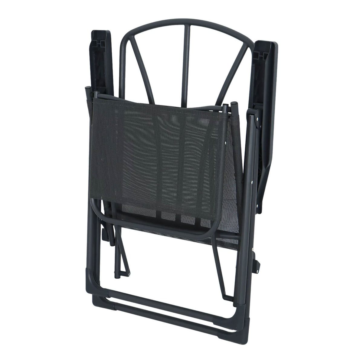 GoodHome Casima Grey Metal Recliner Outdoor Garden Lounge Chair - Image 5