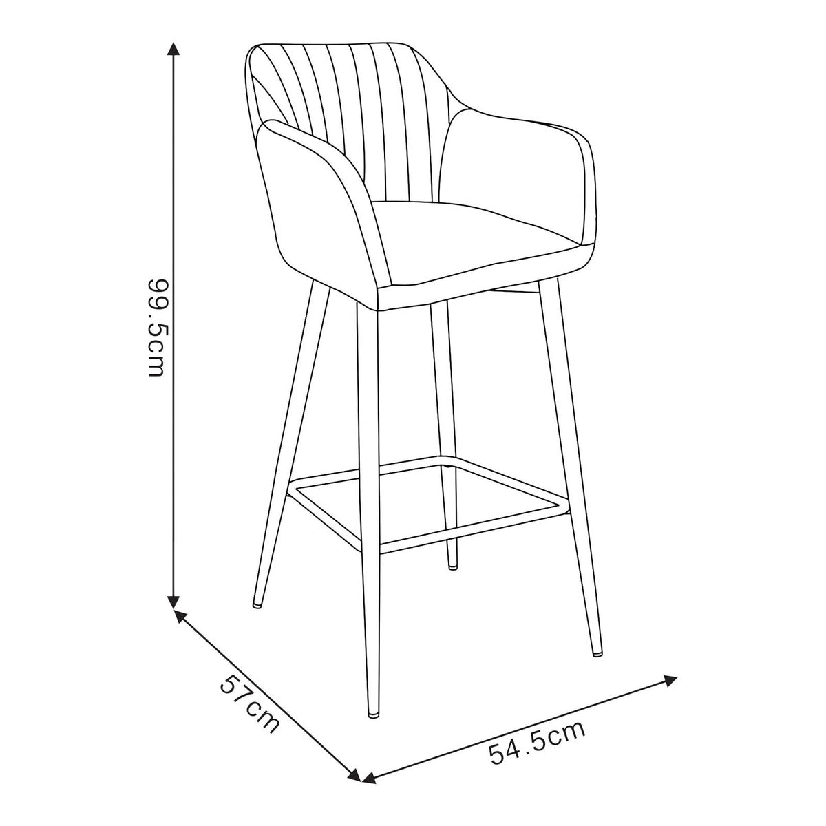 Amaral Green Bar stool - Image 3