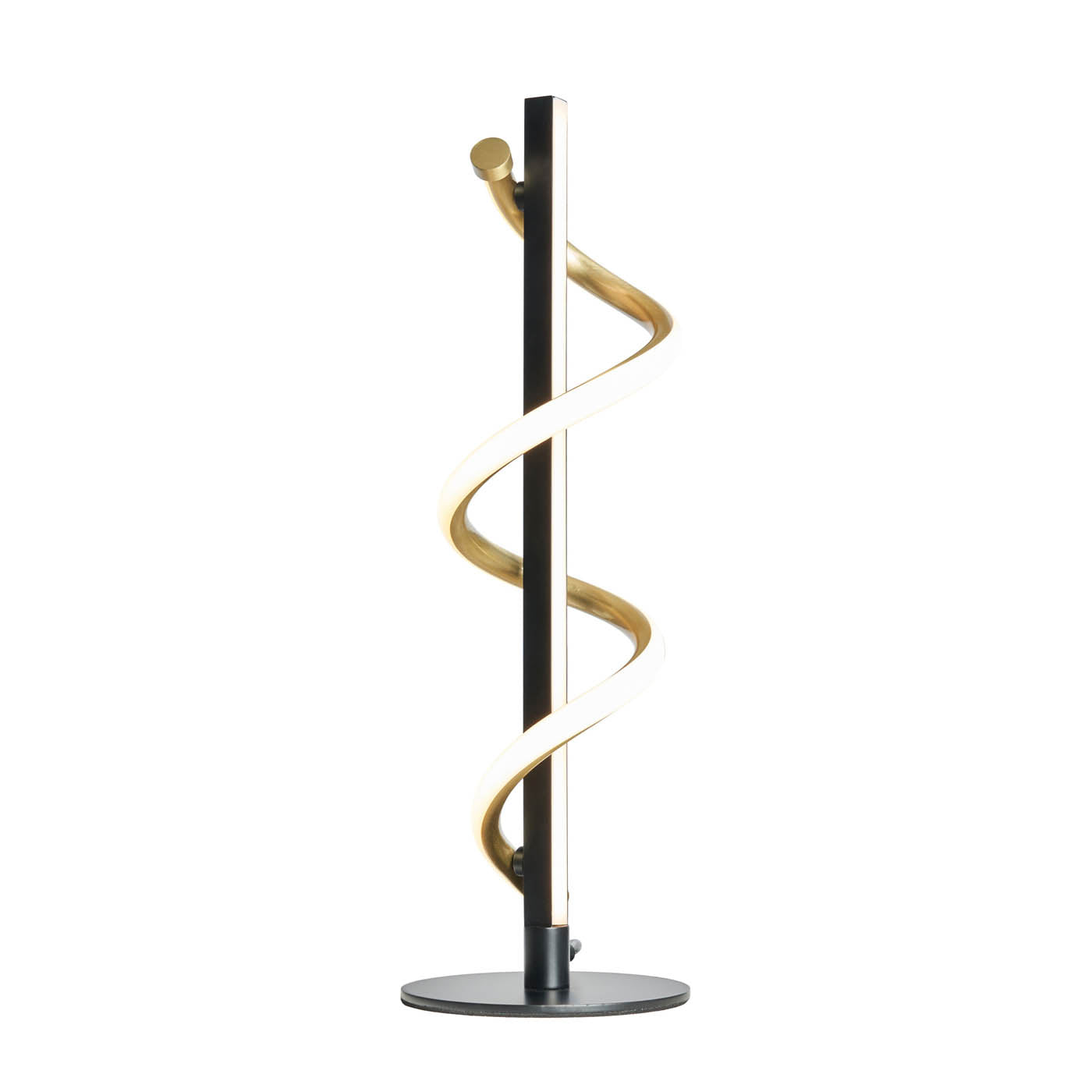 Inlight Table Lamp LED Integrated Spiral Matt Black Brass Finish Modern - Image 3