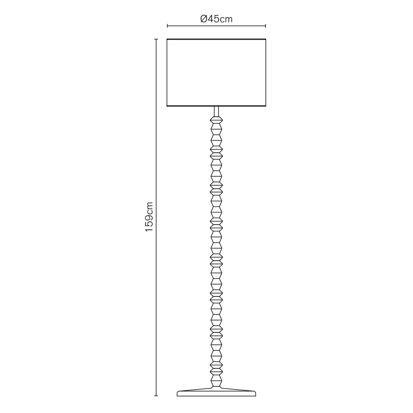Inlight Floor lamp Patos Matt Natural Wood effect LED (H)160cm - Image 4