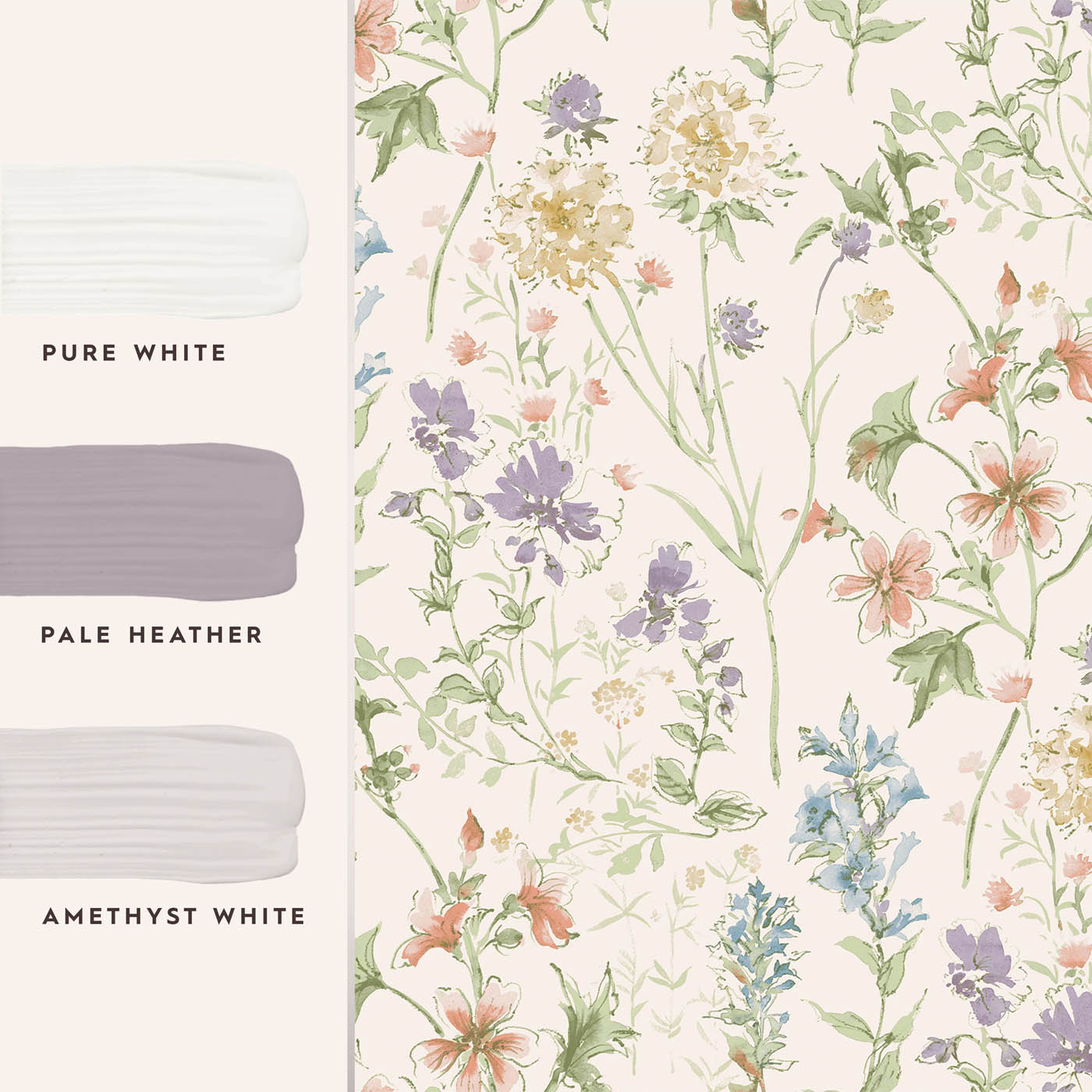 Laura Ashley Smooth Wallpaper Contemporary Multicolour Wild Meadow 5.2m² - Image 3