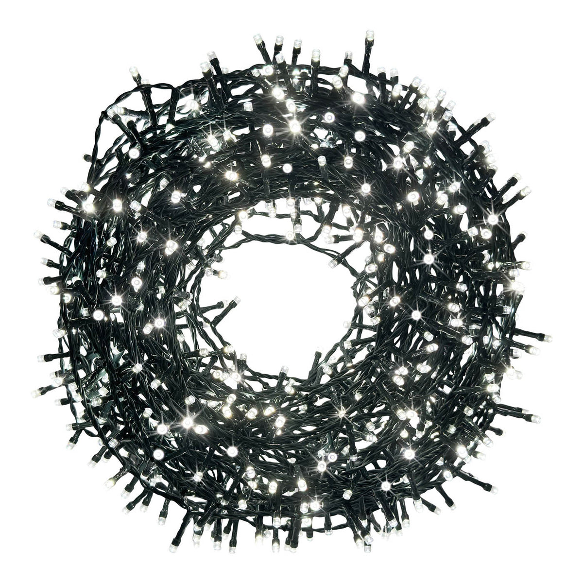 889 LED Christmas String Lights 720 Ice White Timer Indoor Decoration - Image 1