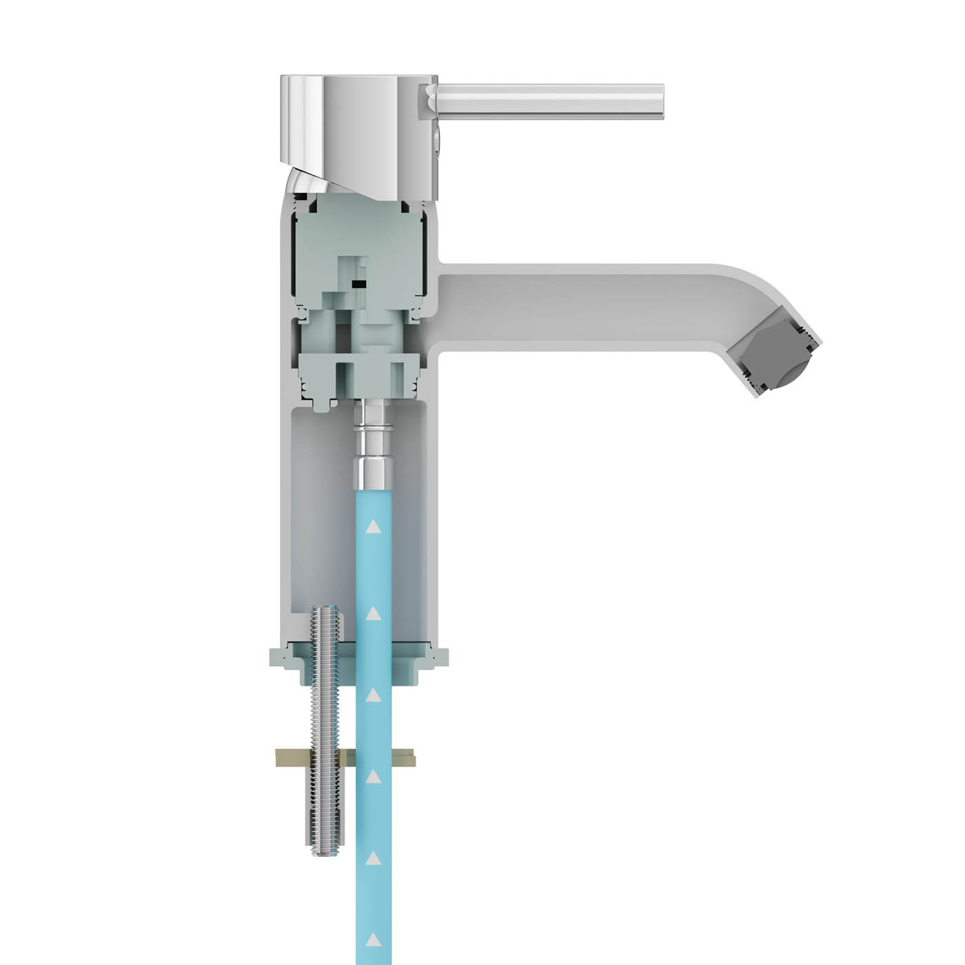 Bathroom Basin Tap Mixer Chrome Single Lever Brass Ceramic Cartridge Faucet - Image 6