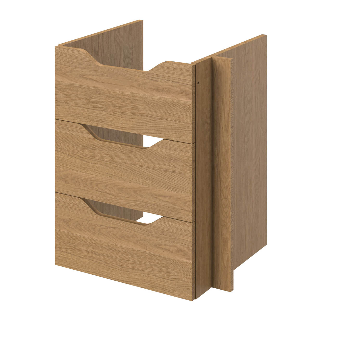 Kitchen Internal 3 Drawer Front Matt brown Oak Effect Modern 715x56x18mm - Image 1