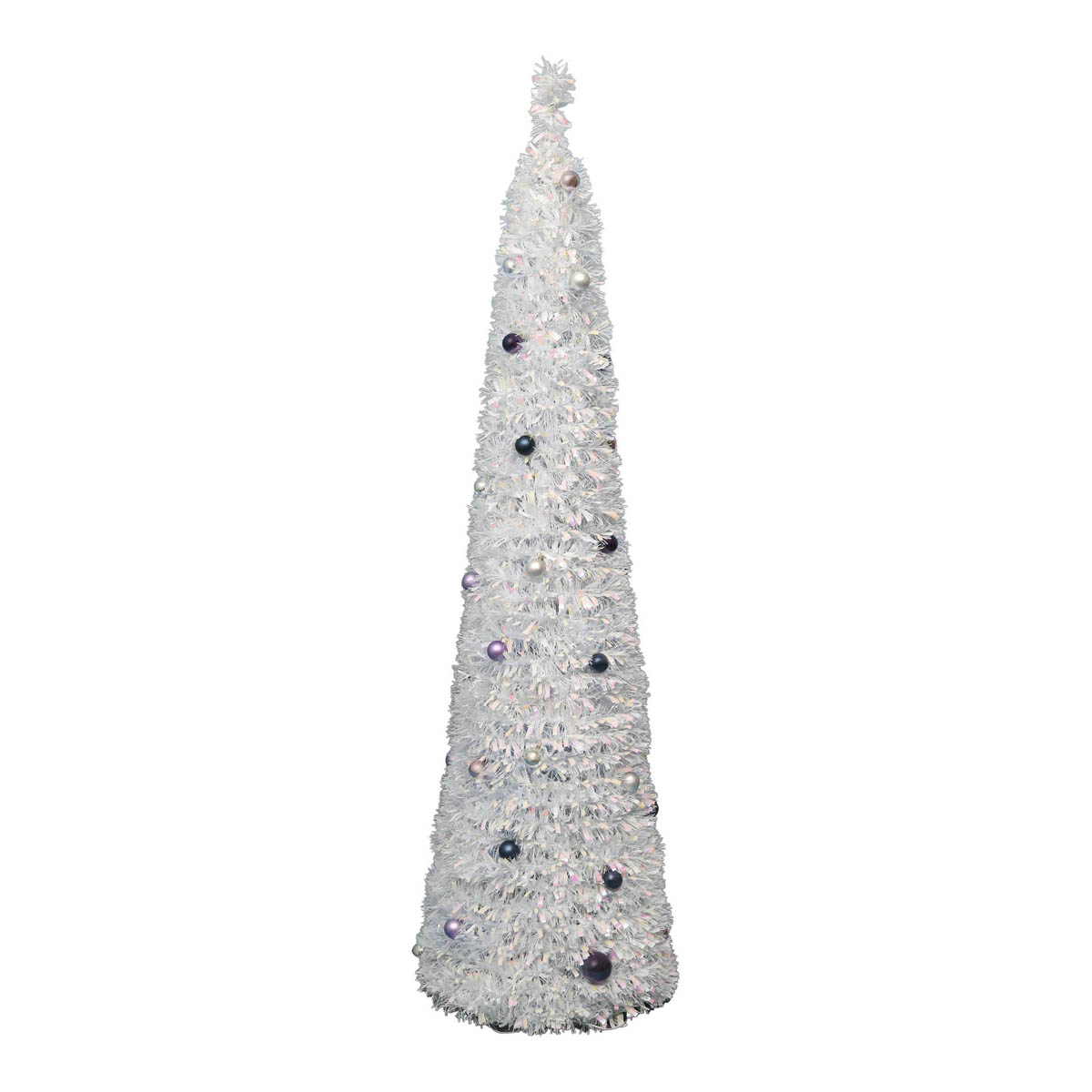 Christmas Tree 6ft White Slim Artificial LED Pre Lit 40 Warm White - Image 5