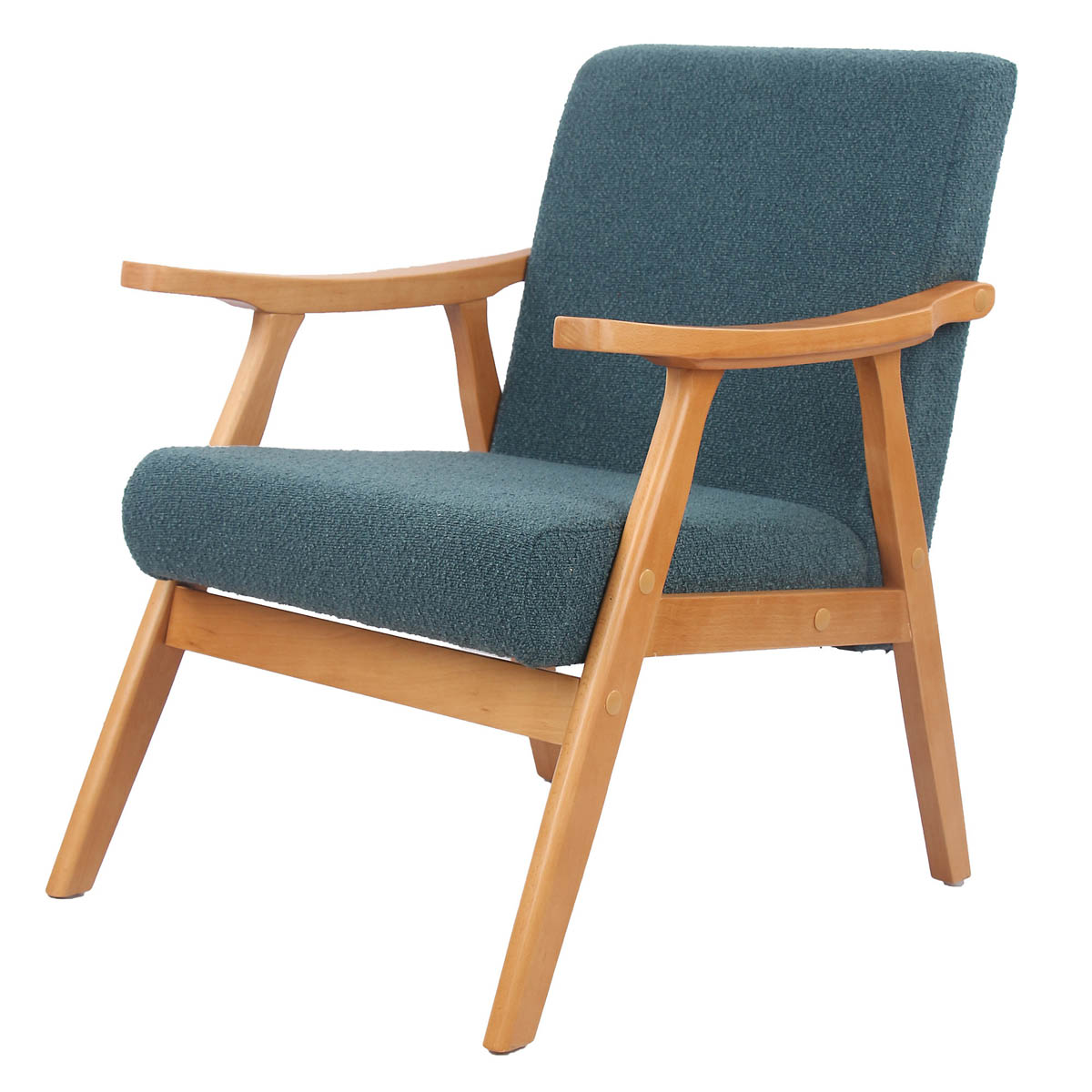 Glanna Occasional Chair Blue Stylish Comfort Soft Cushion (H)830 (W)640 (D)770mm - Image 2