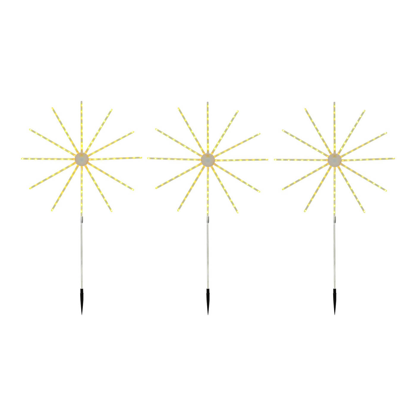 LED Garden Light Path Firework Freestanding Multicolour Festive Timer (H)860mm - Image 3
