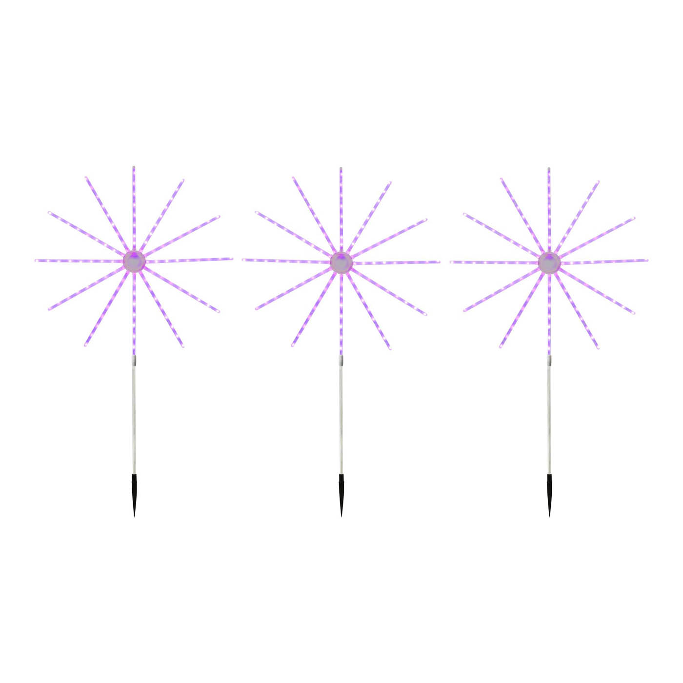 LED Garden Light Path Firework Freestanding Multicolour Festive Timer (H)860mm - Image 7